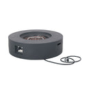 Modern Lightweight Concrete Outdoor Circular Fire Pit 50,000 Btu