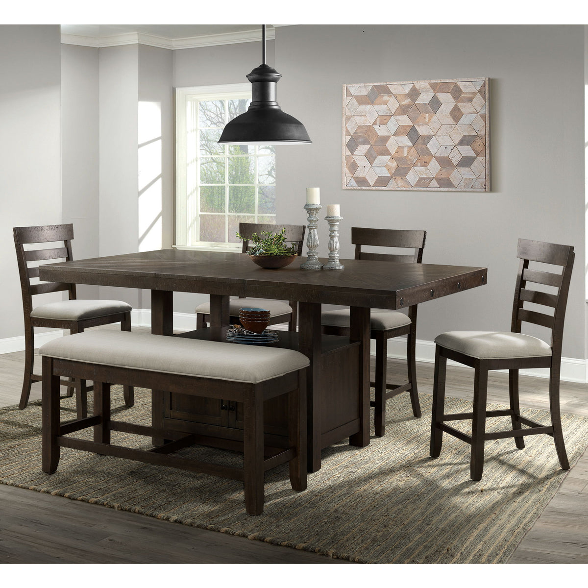 Colorado Counter Table in Charcoal by Elements International, view 9
