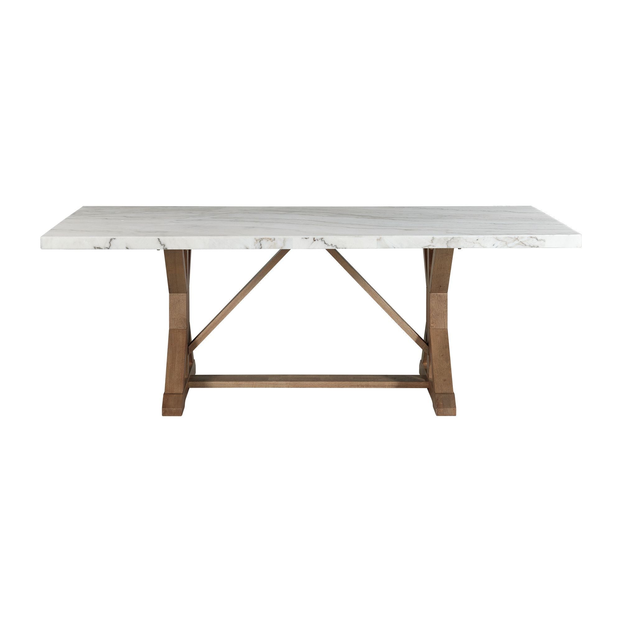 Lakeview - Marble Standard Height Rectangular Dining Table - White