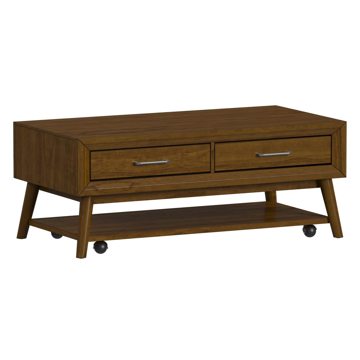 Santa Barbara 3 Piece Occasional Table Set (Coffee Table & Two End Tables) in Walnut by Elements International, view 6