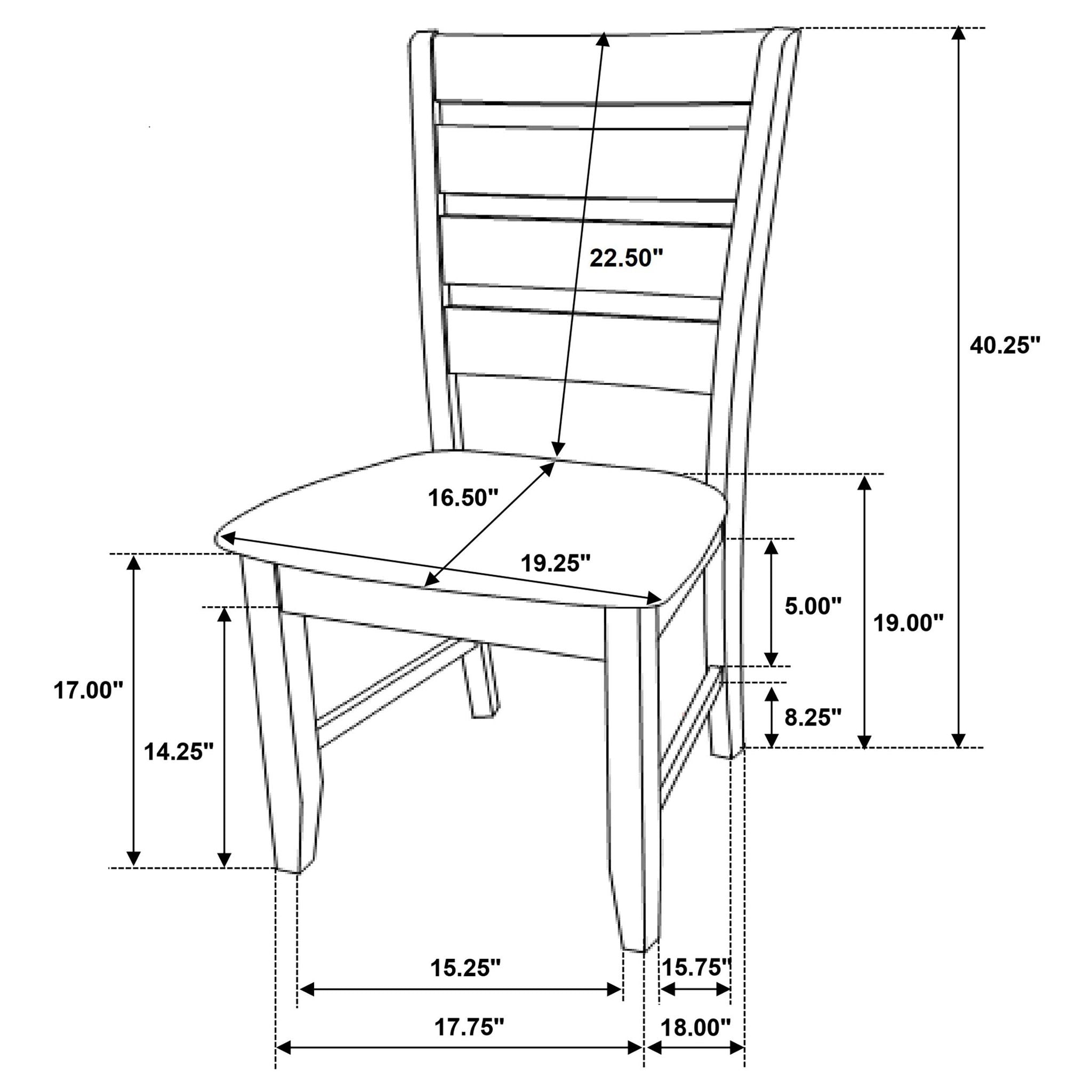 Dalila Wood Dining Side Chair Cappuccino (Set of 2) - Atlantic Fine Furniture Melbourne FL