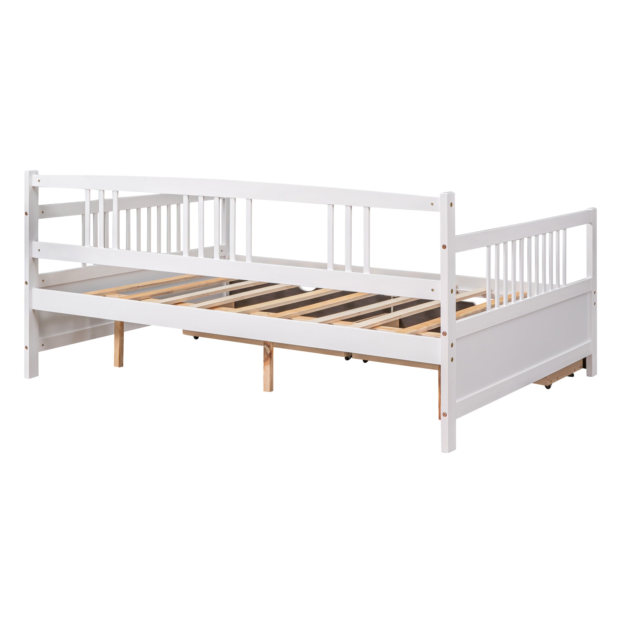 Full Size Daybed Wood Bed with Two Drawers,White(OLD SKU:LP000058AAK) - Atlantic Fine Furniture Melbourne FL
