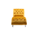 Velvet Chaise Lounge Indoor, Button Tufted Upholstered Chaise Lounge Chair With Pillow