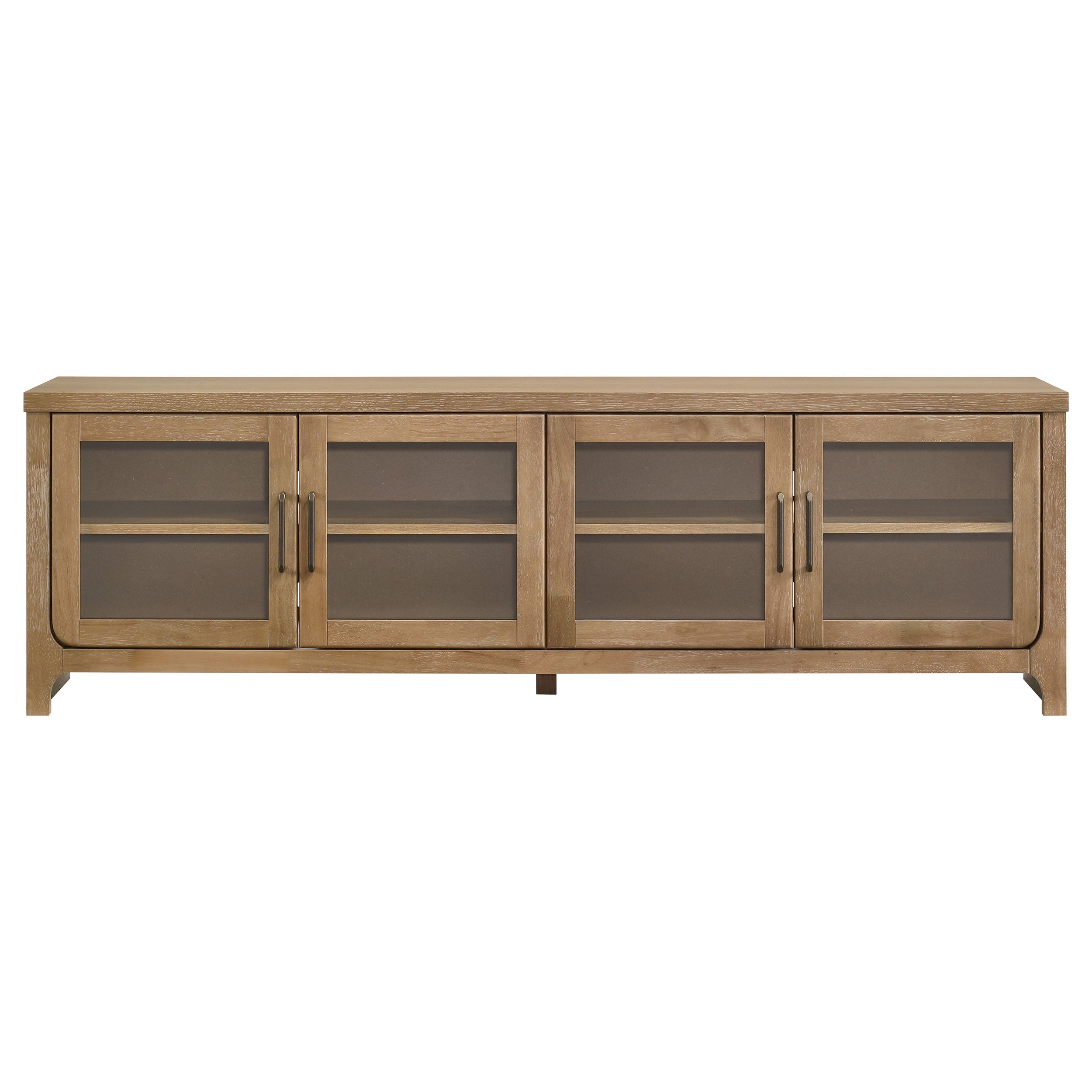 Brenham 79-inch 4-door TV Stand Media Console Washed Oak — view 4