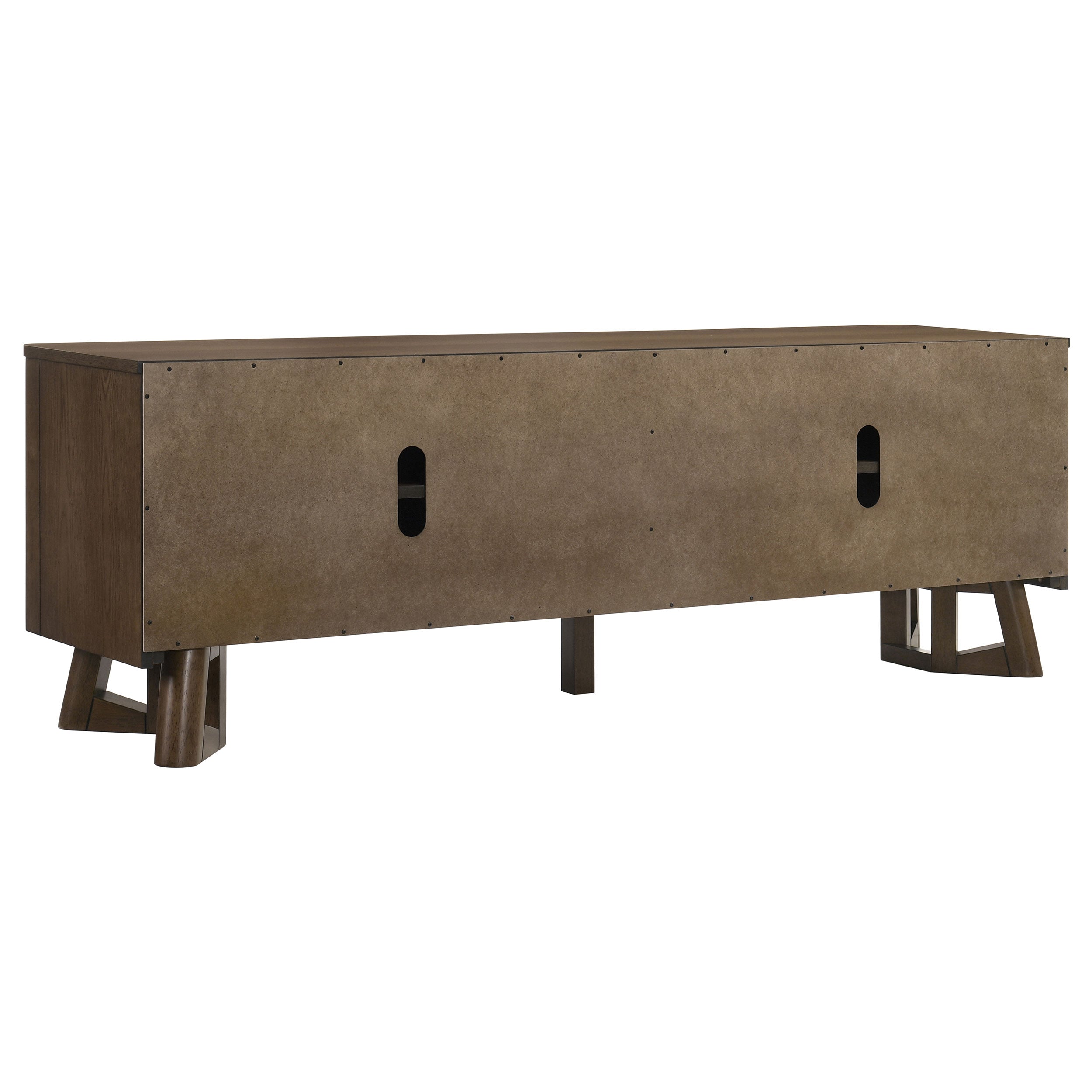 Trotter 71-inch 4-Door Wood TV Stand Media Console Brown — view 8