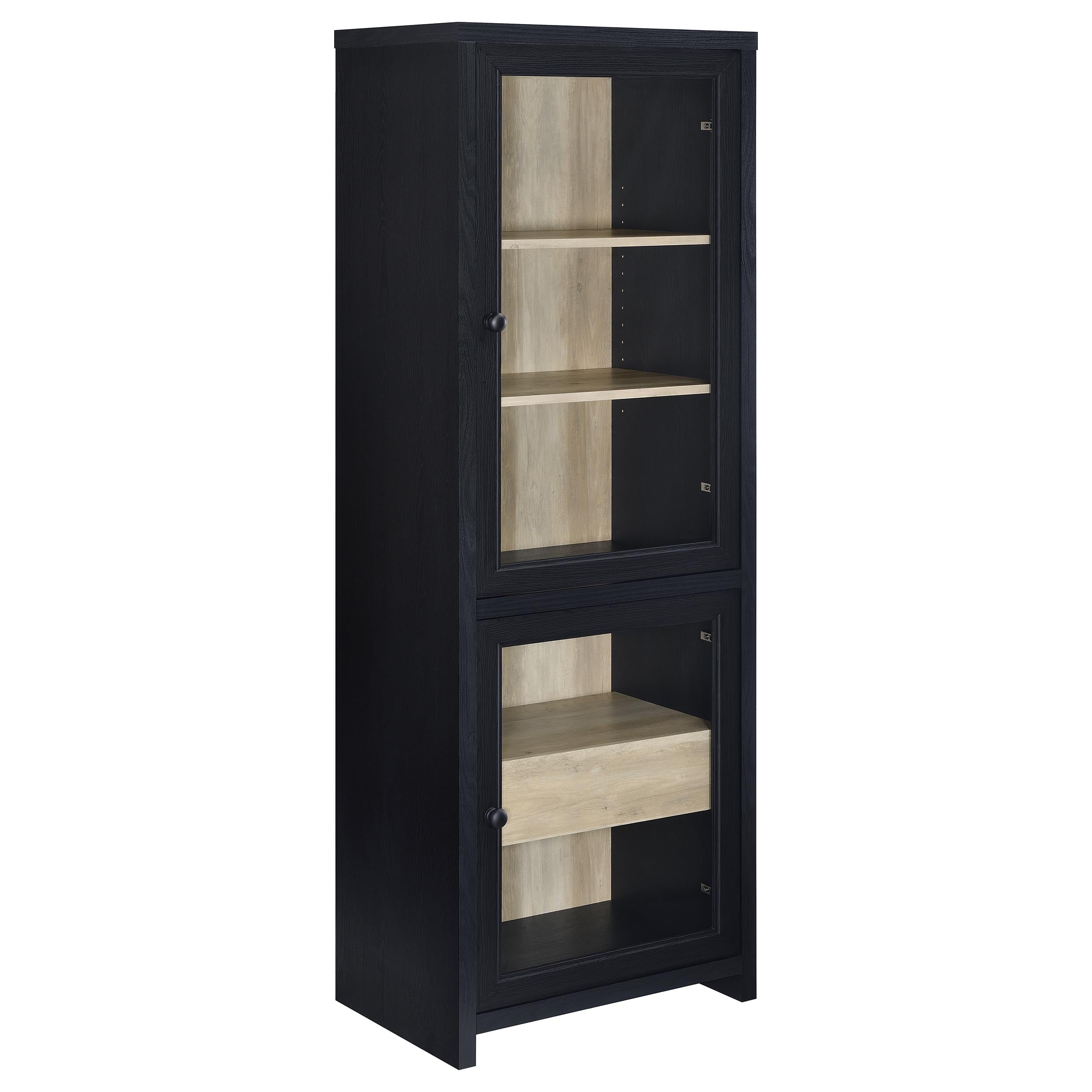 Denison 3-piece Entertainment Center 79-inch TV Stand Black — view 10