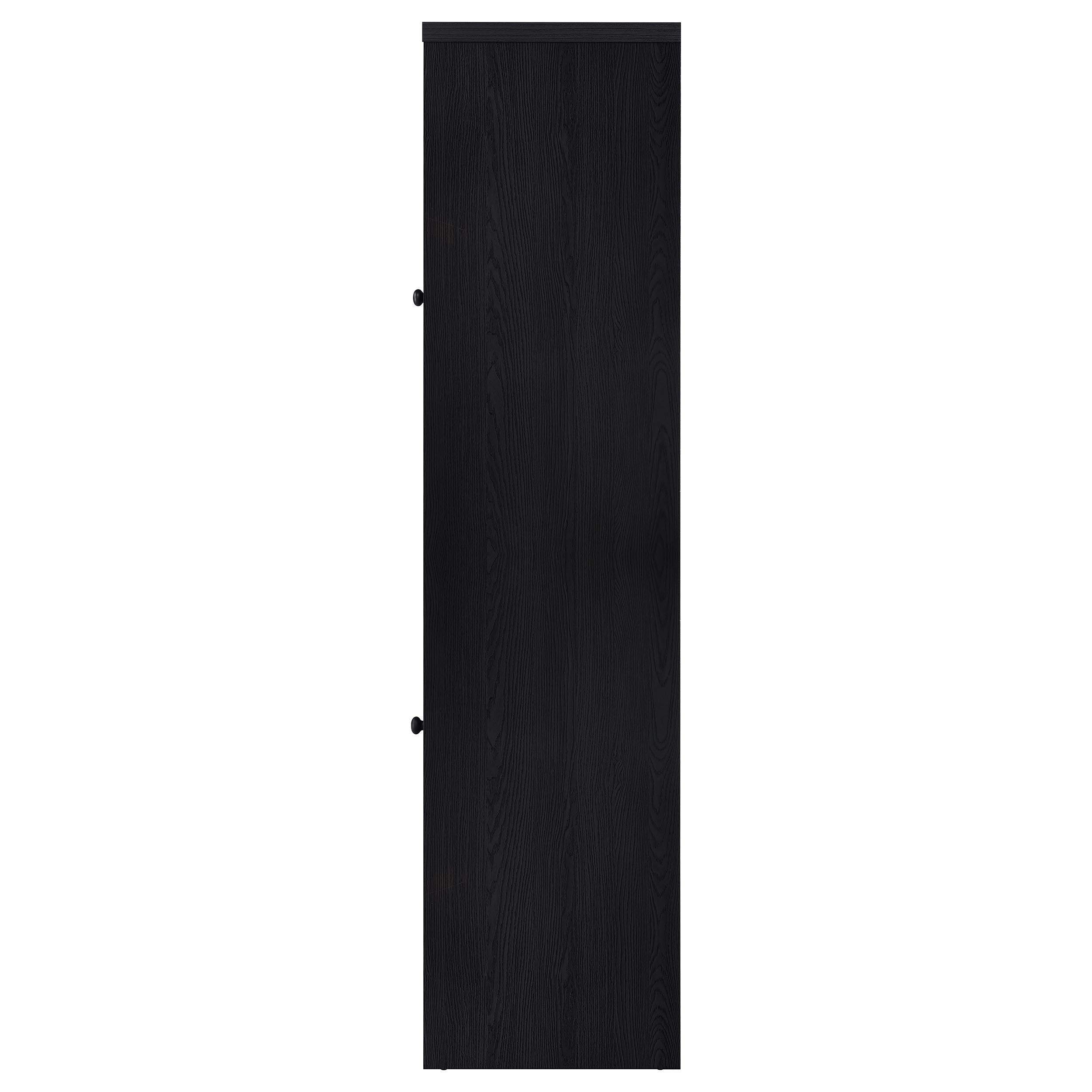 Denison 67-inch 2-door Media Tower Storage Cabinet Black — view 6