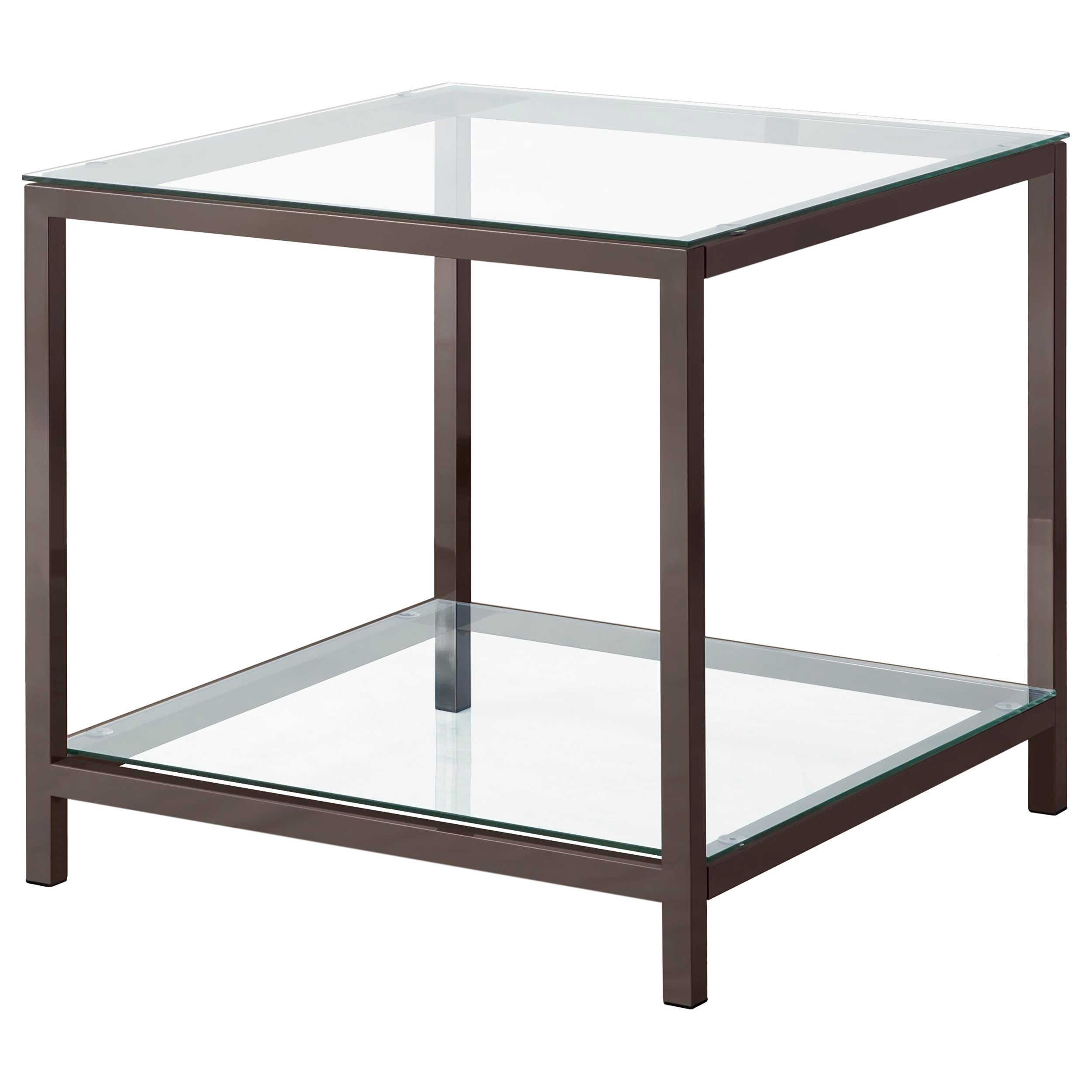 Trini 2-piece Coffee and End Table Set Black Nickel — view 3