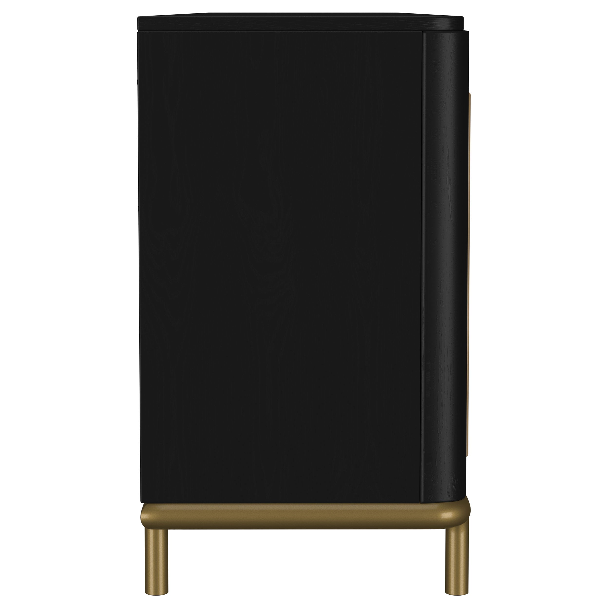 Arini Rattan Cane 2-door TV Stand Media Console Black — view 10