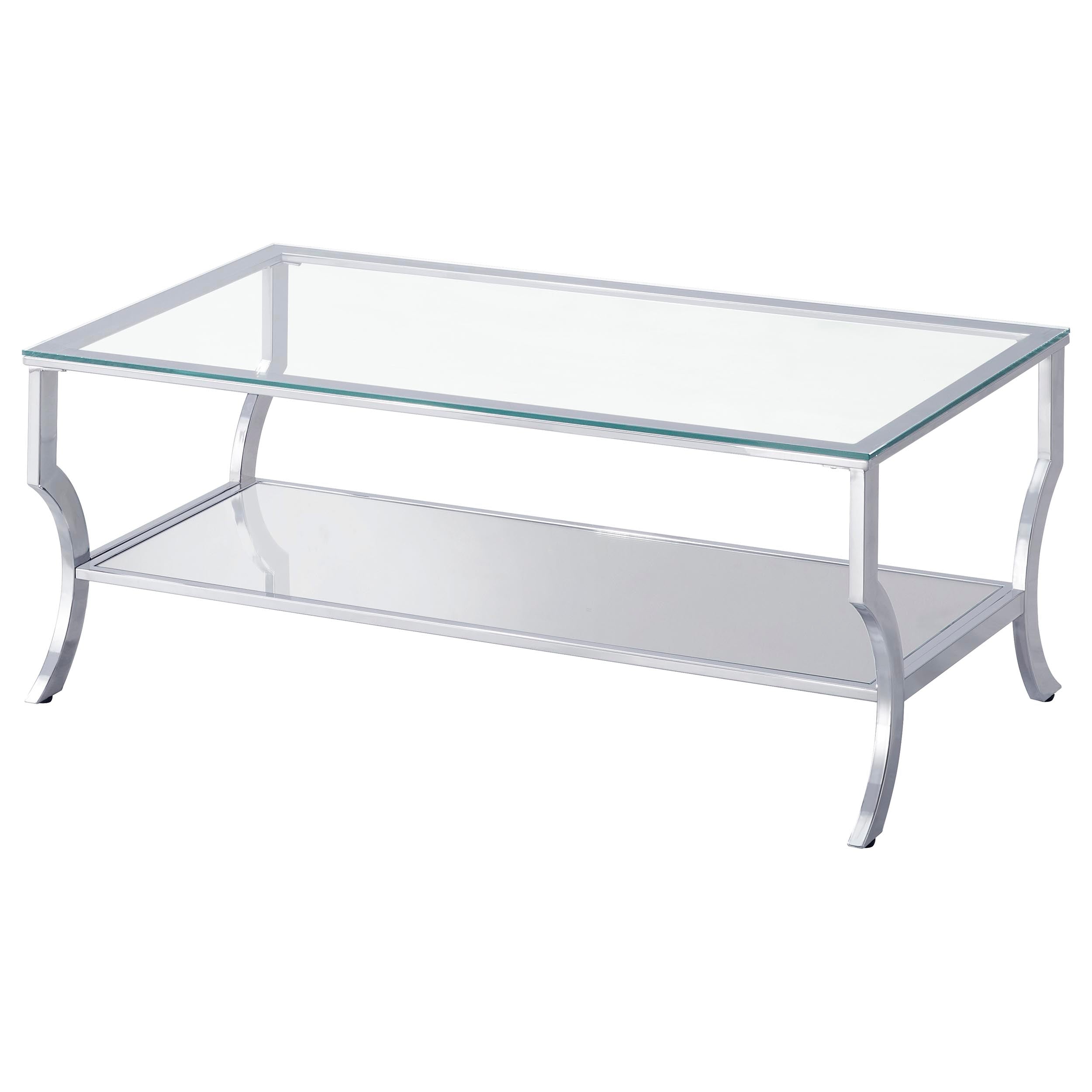Saide 3-piece Glass Top Coffee and End Table Set Chrome — view 4