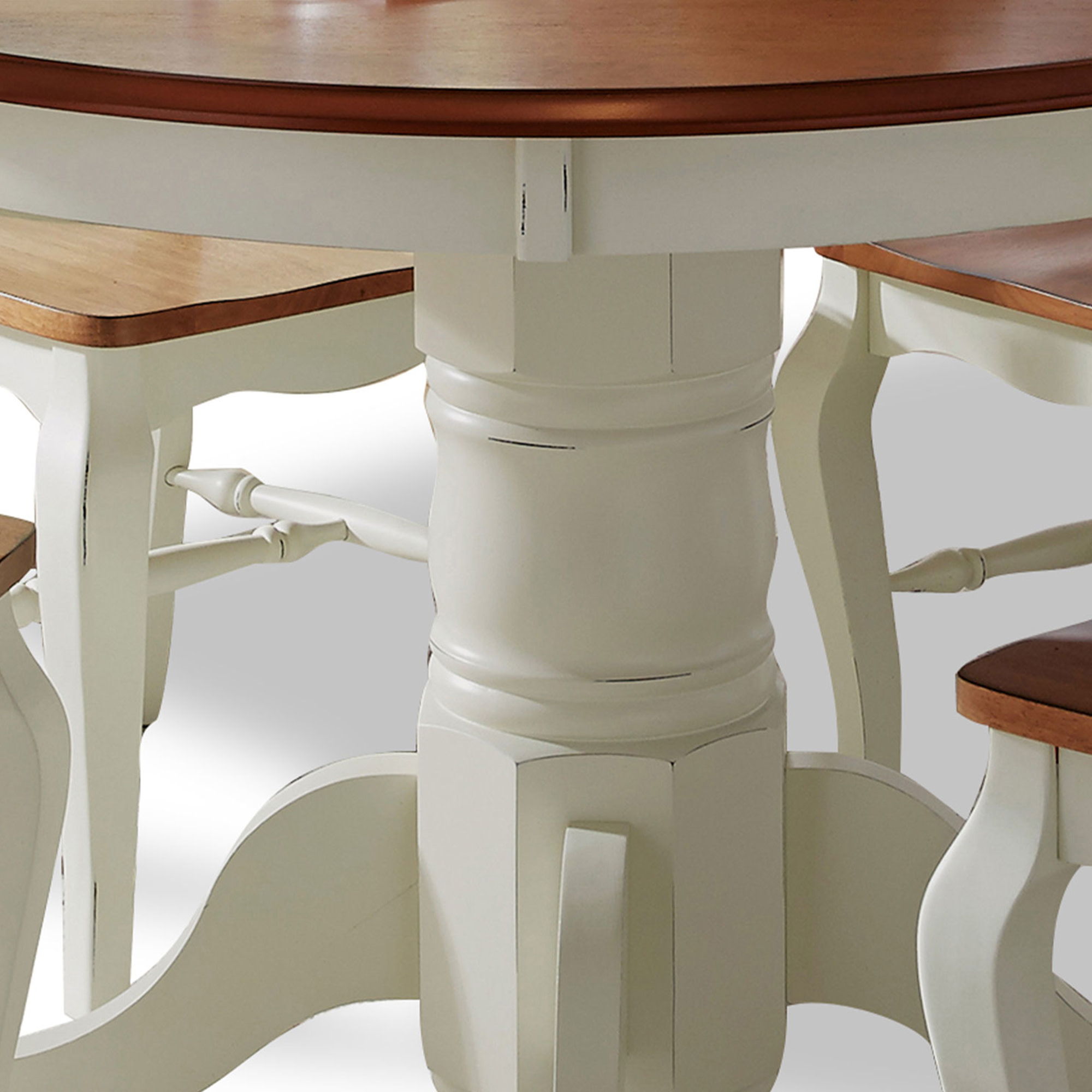 French Countryside - 5 Piece Dining Set - White