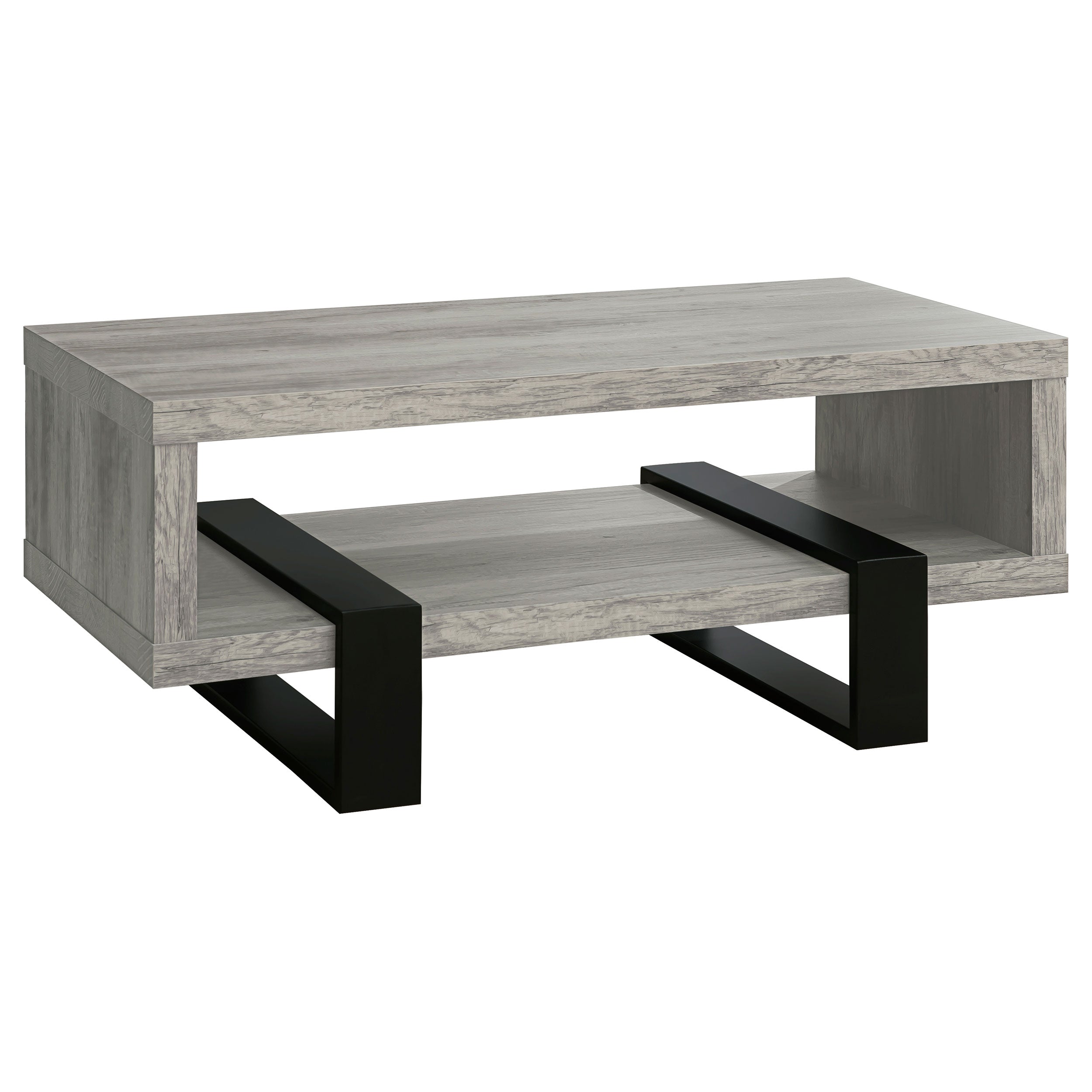 Dinard Engineered Wood Cocktail Coffee Table Grey Driftwood — view 1