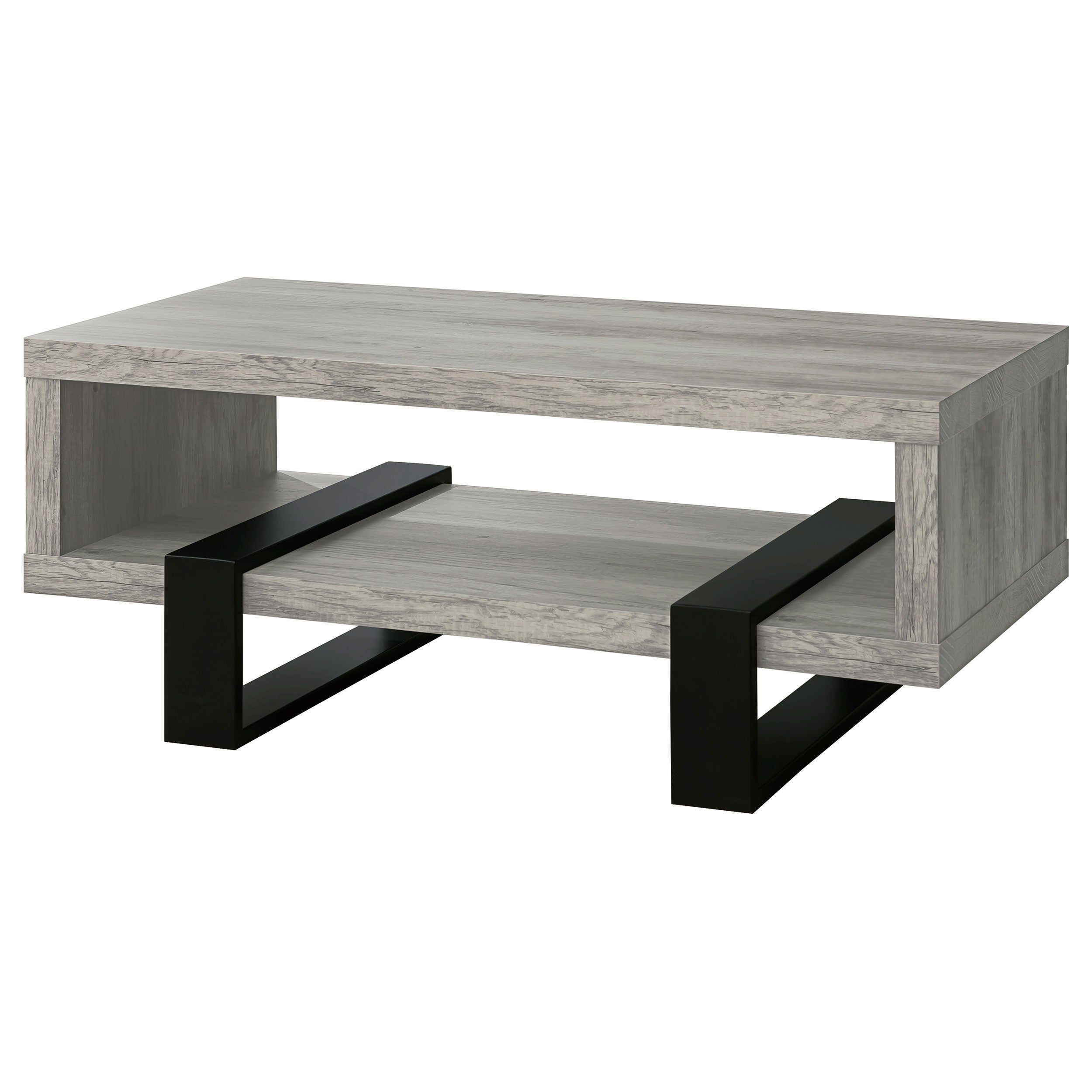 Dinard Engineered Wood Cocktail Coffee Table Grey Driftwood — view 4
