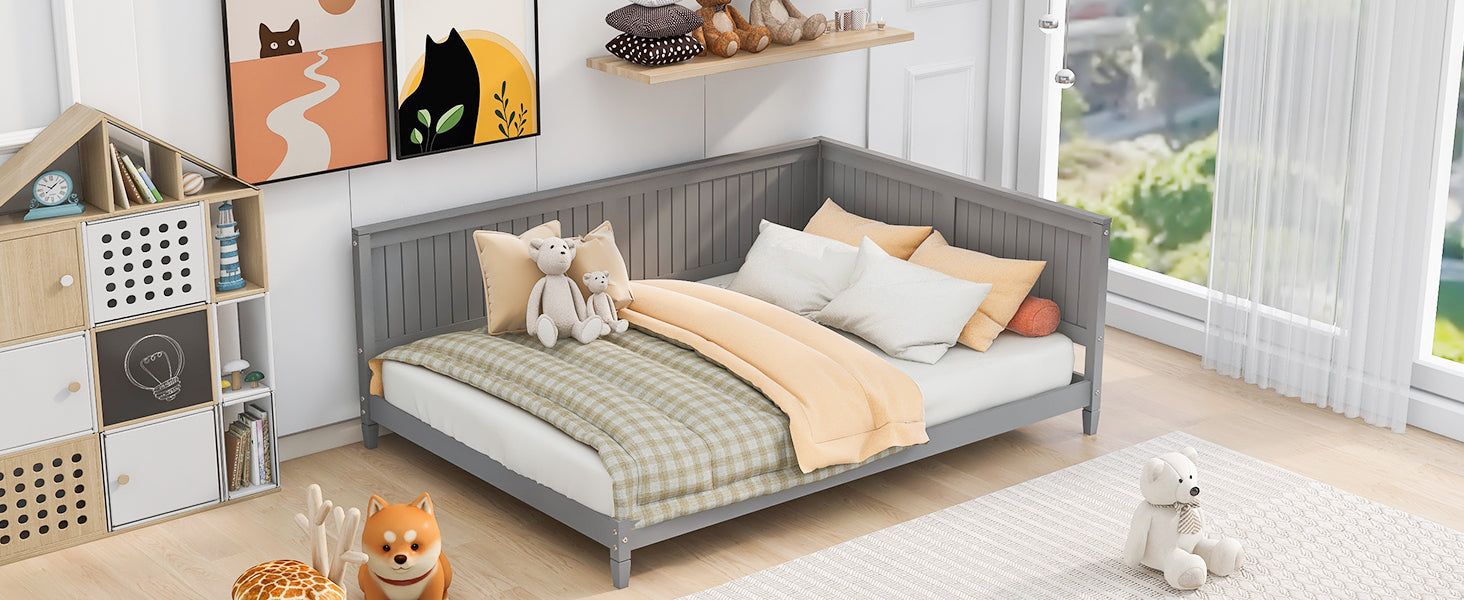 Full Size Wood Daybed/Sofa Bed, Gray - Atlantic Fine Furniture Melbourne FL