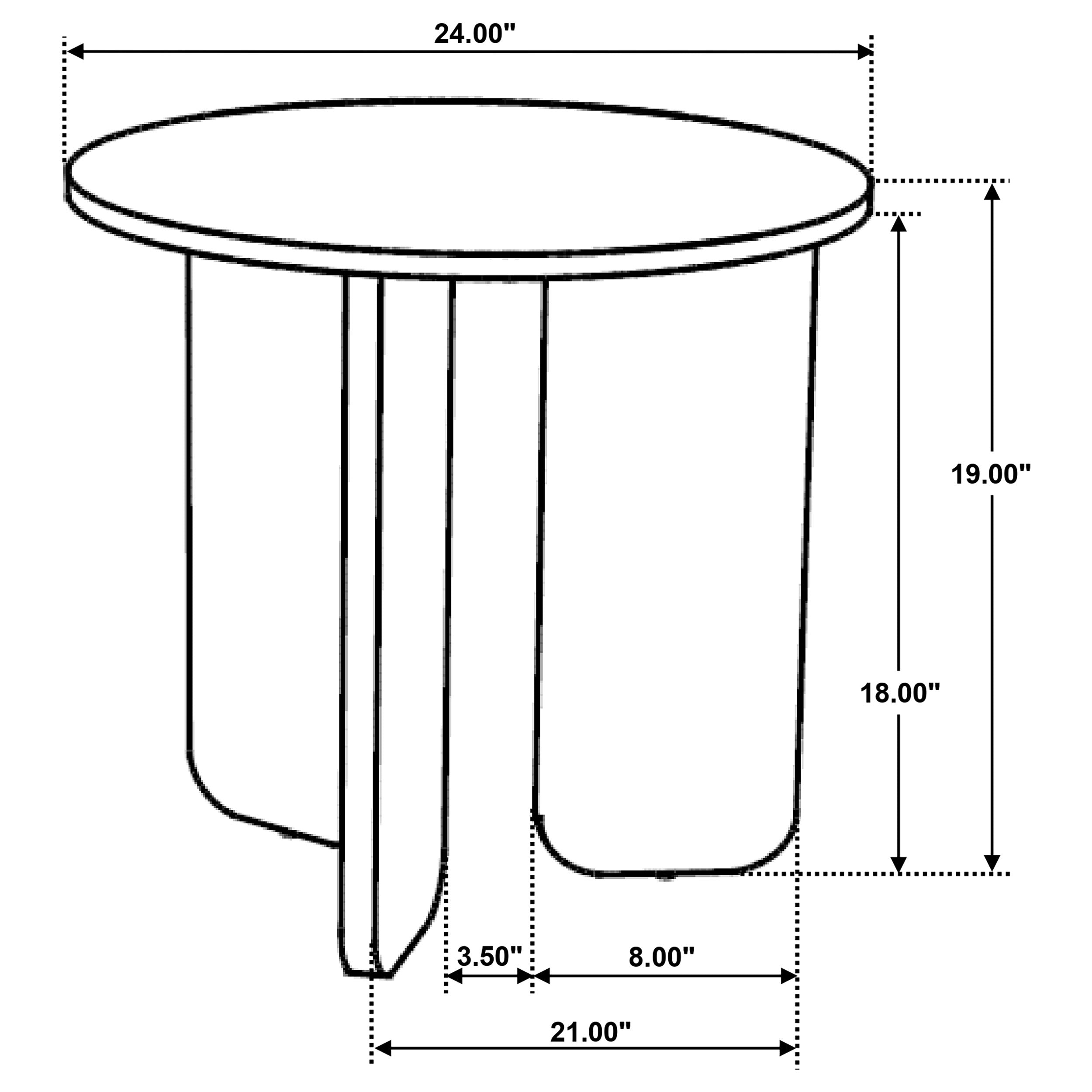 Dale Round Solid Mango Wood Side End Table Brown — view 5