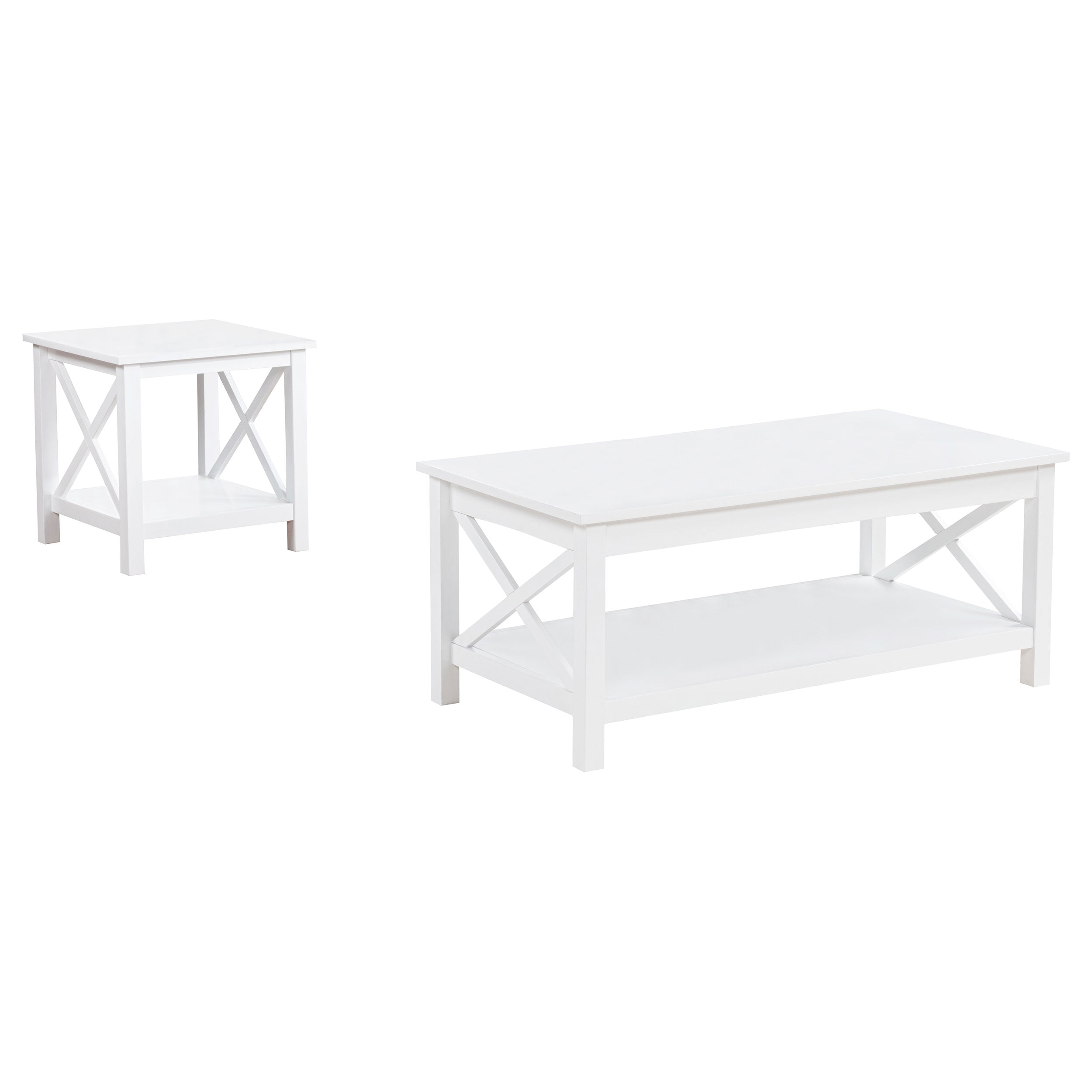 Skyview 2-piece Rectangular Lift Top Coffee Table Set White — view 3
