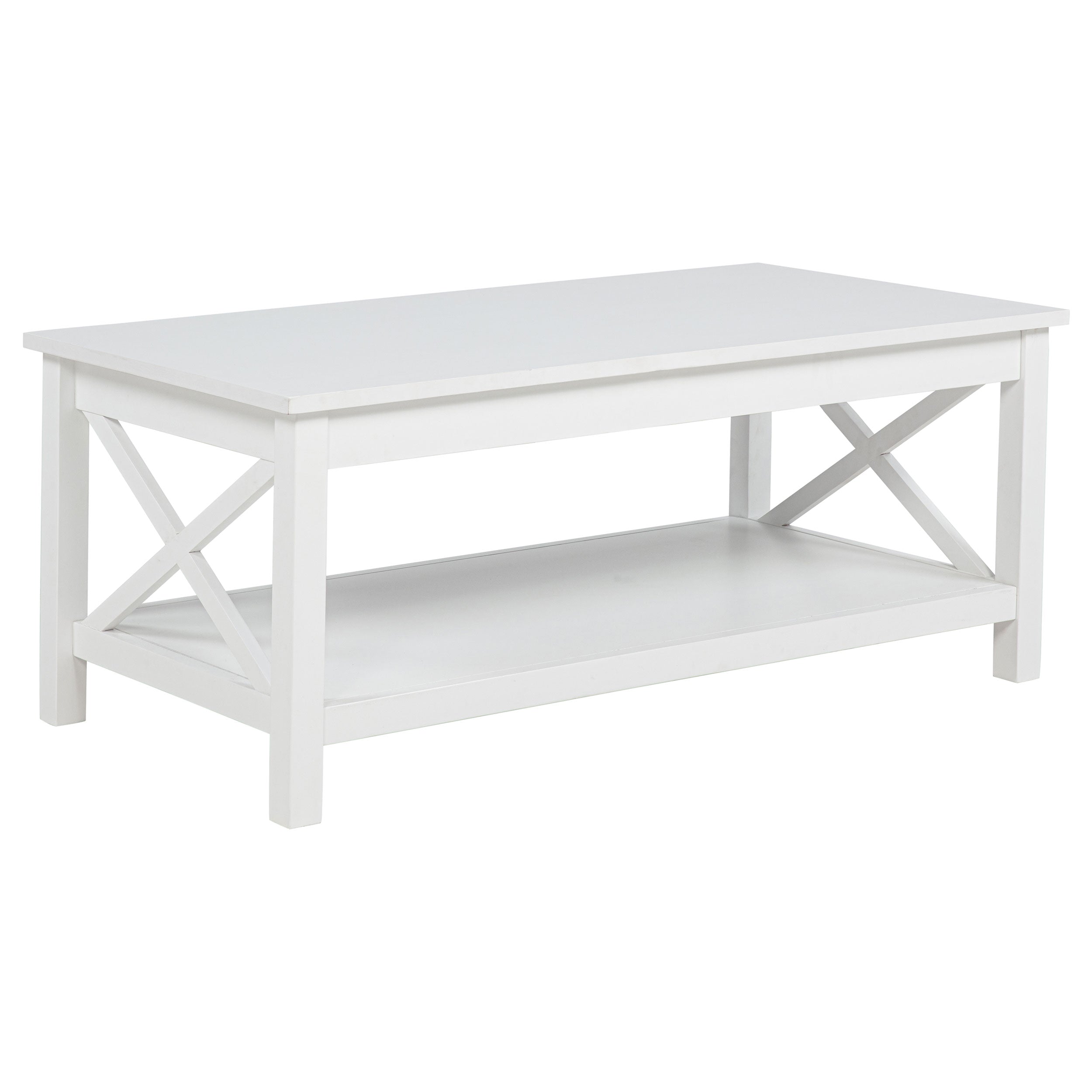 Skyview 44-inch Rectangular Lift Top Coffee Table White — view 4