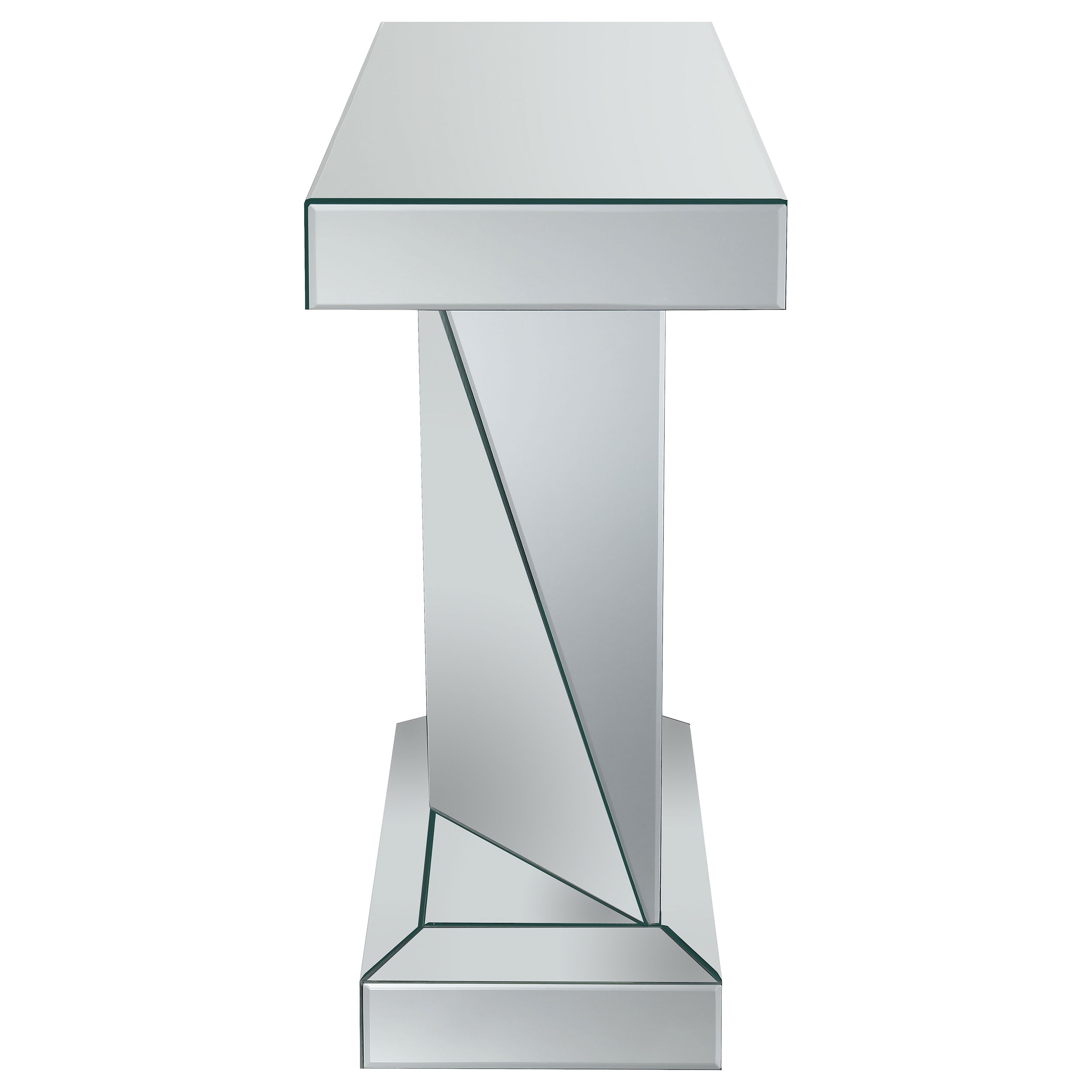 Amore Mirrored Acrylic Entryway Sofa Console Table Silver — view 5