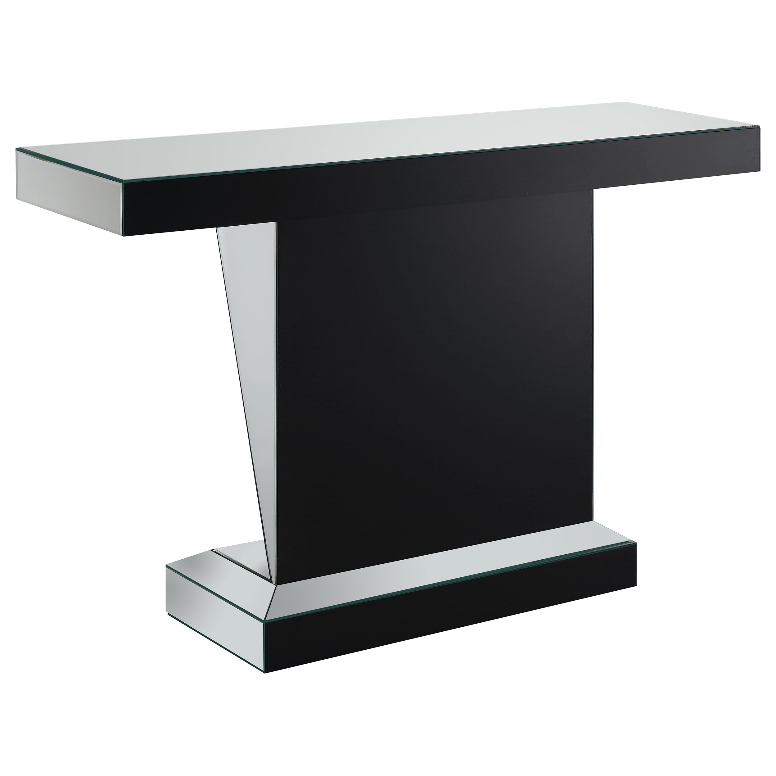 Amore Mirrored Acrylic Entryway Sofa Console Table Silver — view 6