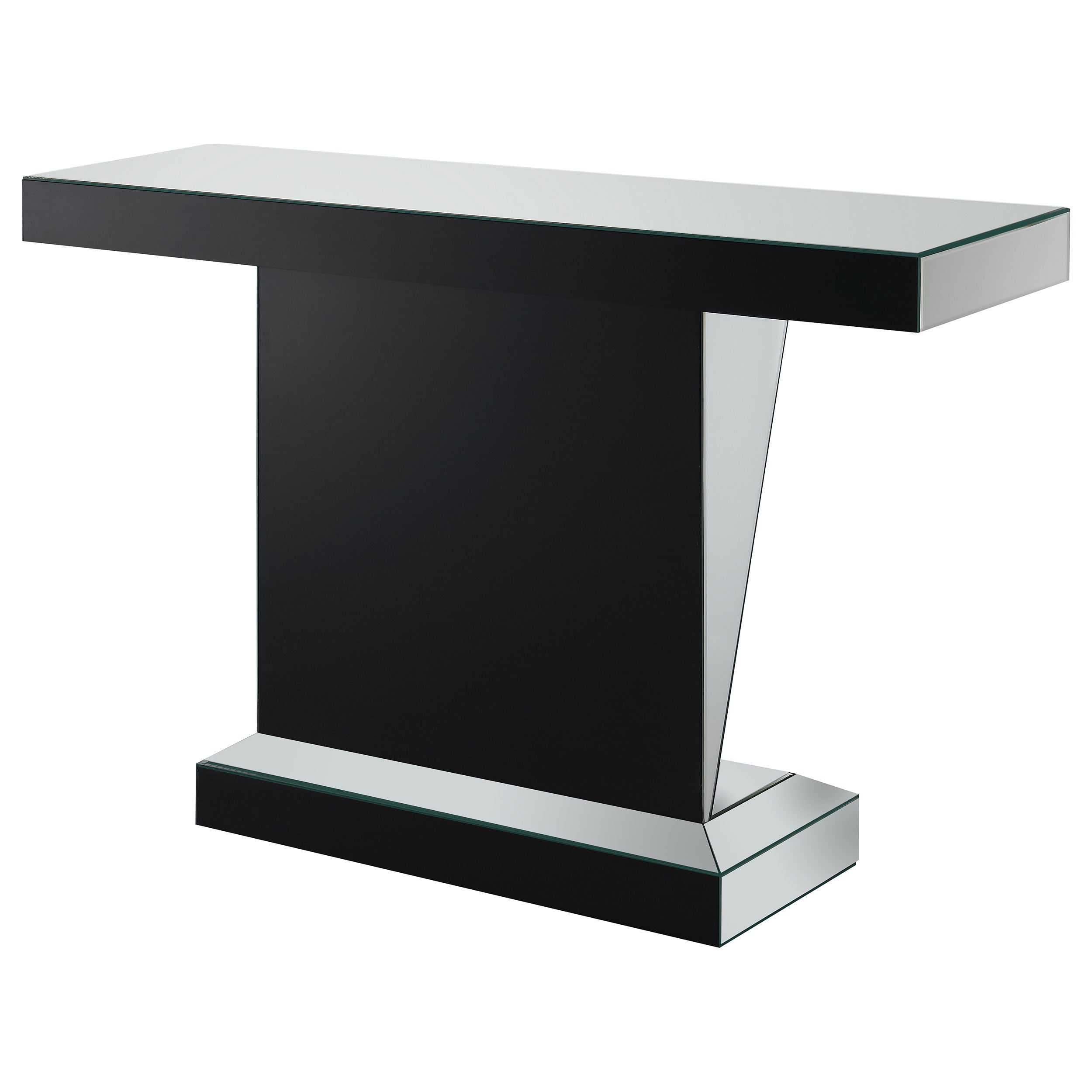 Amore Mirrored Acrylic Entryway Sofa Console Table Silver — view 7