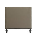 House Beatrice - Chair With Pillow - Tan Synthetic Leather , Black Synthetic Leather & Charcoal