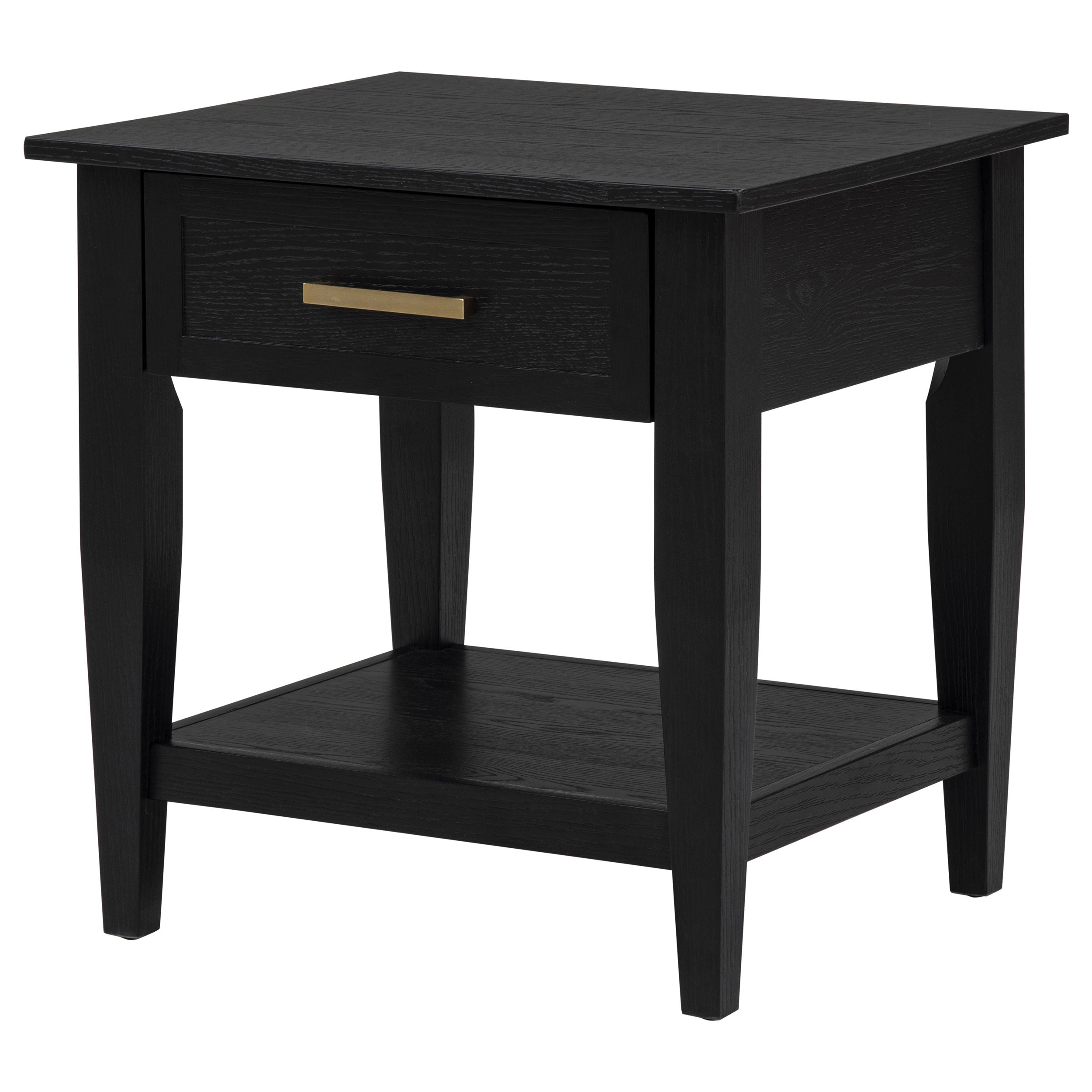 Lindenton 1-drawer Wood Occasional Side End Table Black — view 6