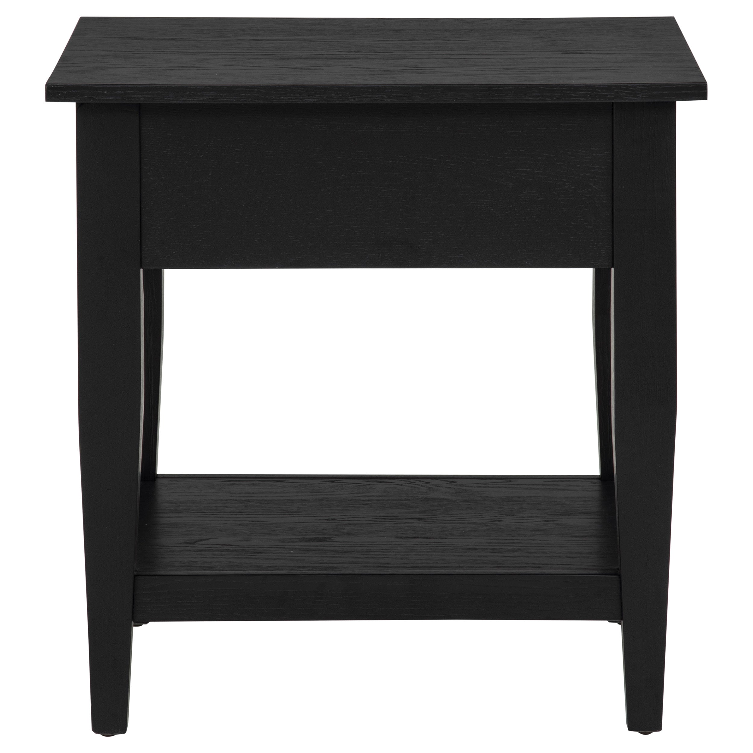 Lindenton 1-drawer Wood Occasional Side End Table Black — view 9