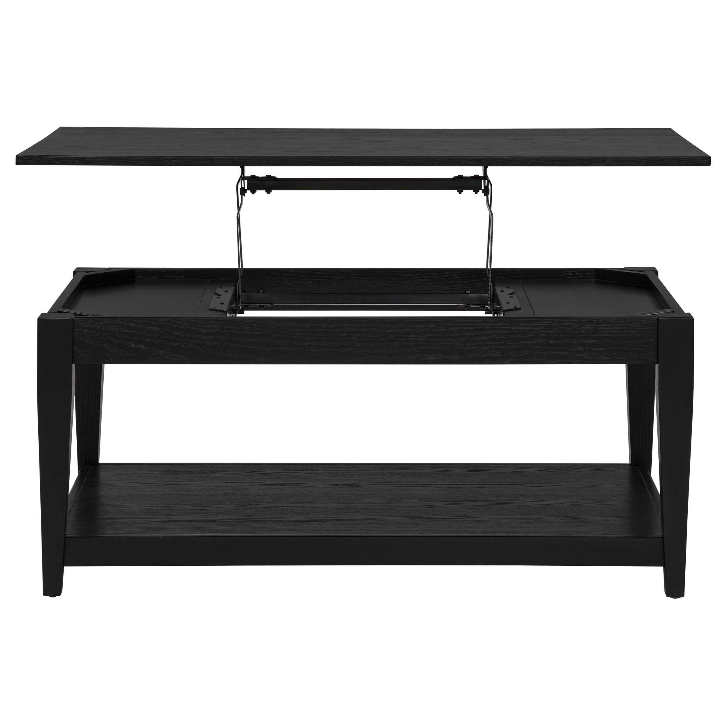 Lindenton 2-piece Wood Lift-Top Coffee and End Table Set Black — view 11