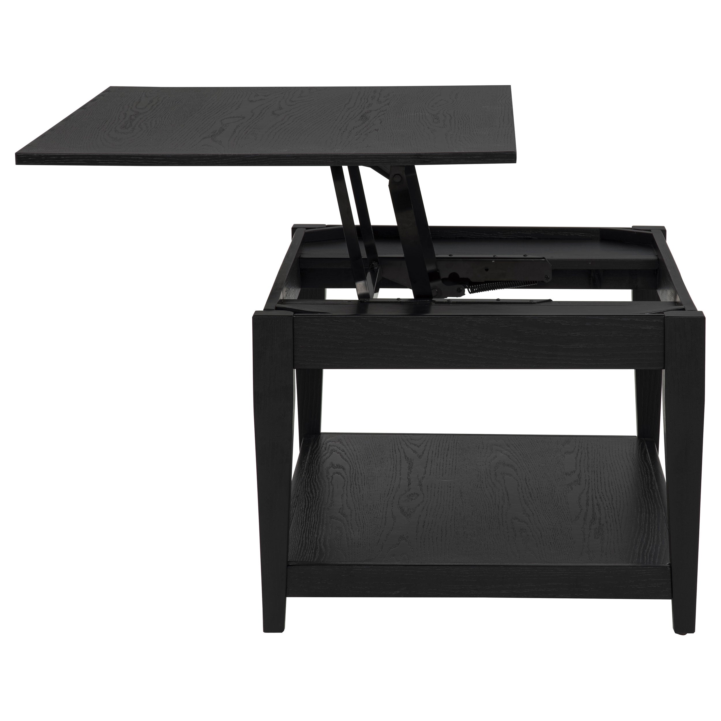 Lindenton 2-piece Wood Lift-Top Coffee and End Table Set Black — view 12