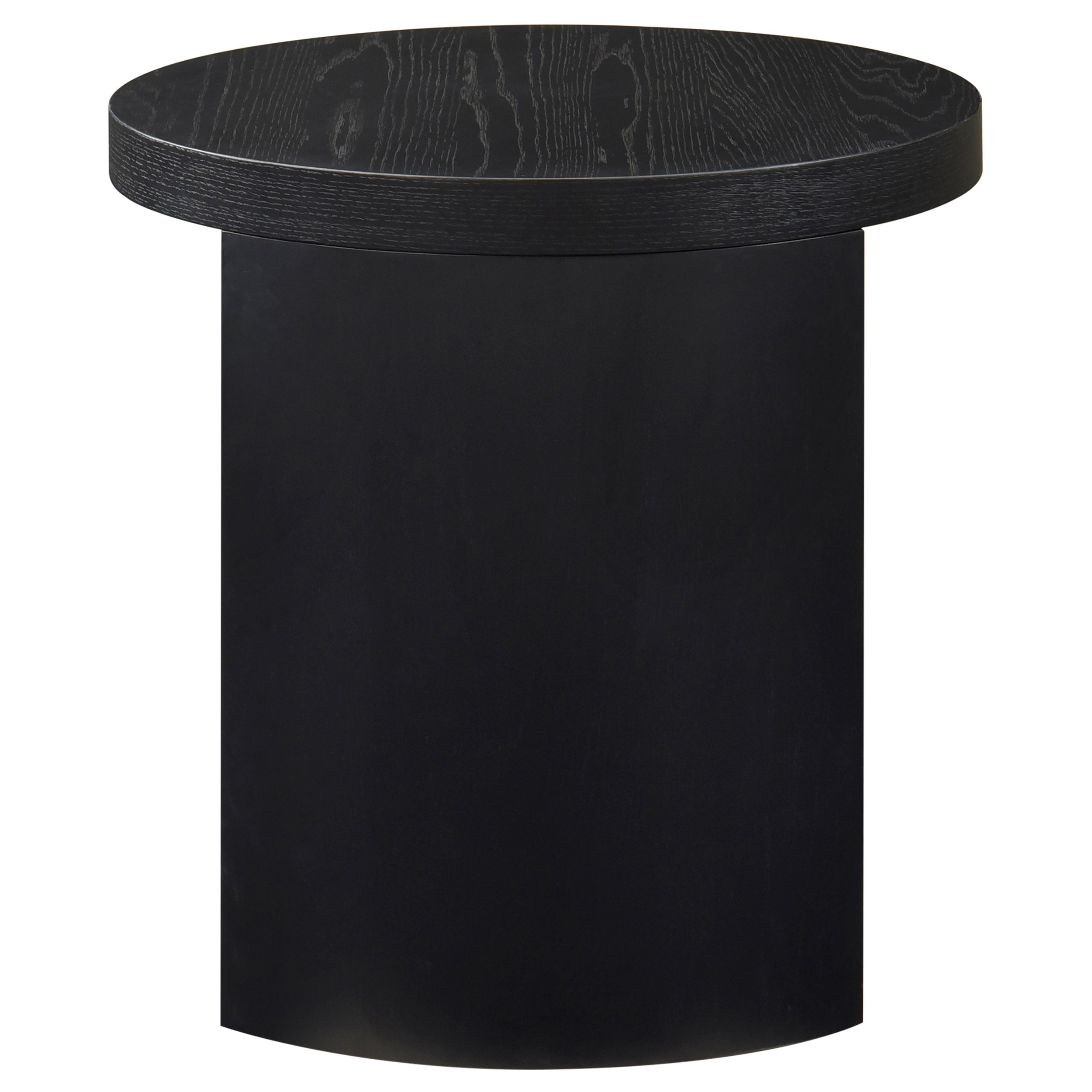 Sweeney 24-inch Round Wood Occasional Side End Table Black — view 5