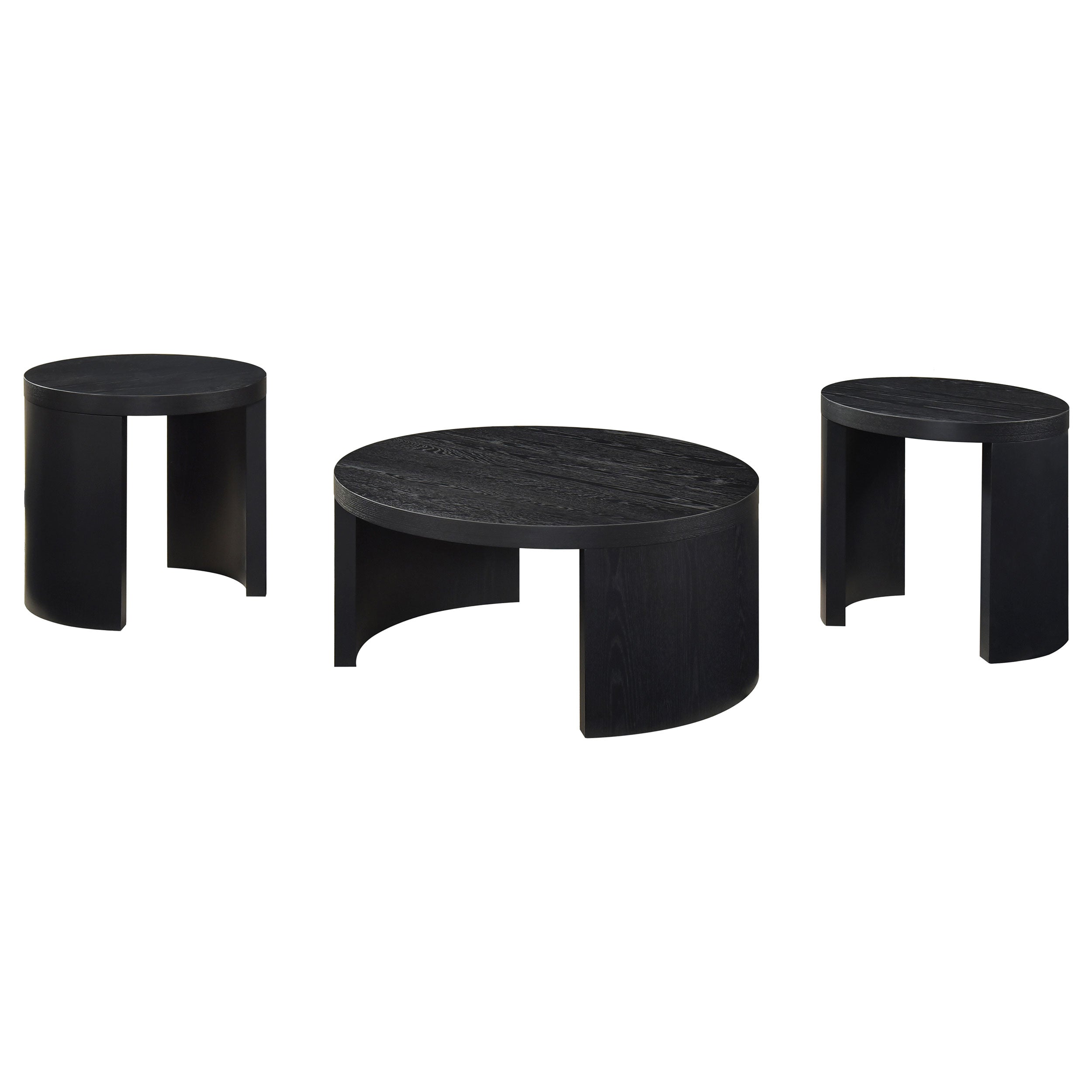 Sweeney 3-piece Coffee and End Occasional Table Set Black — view 2