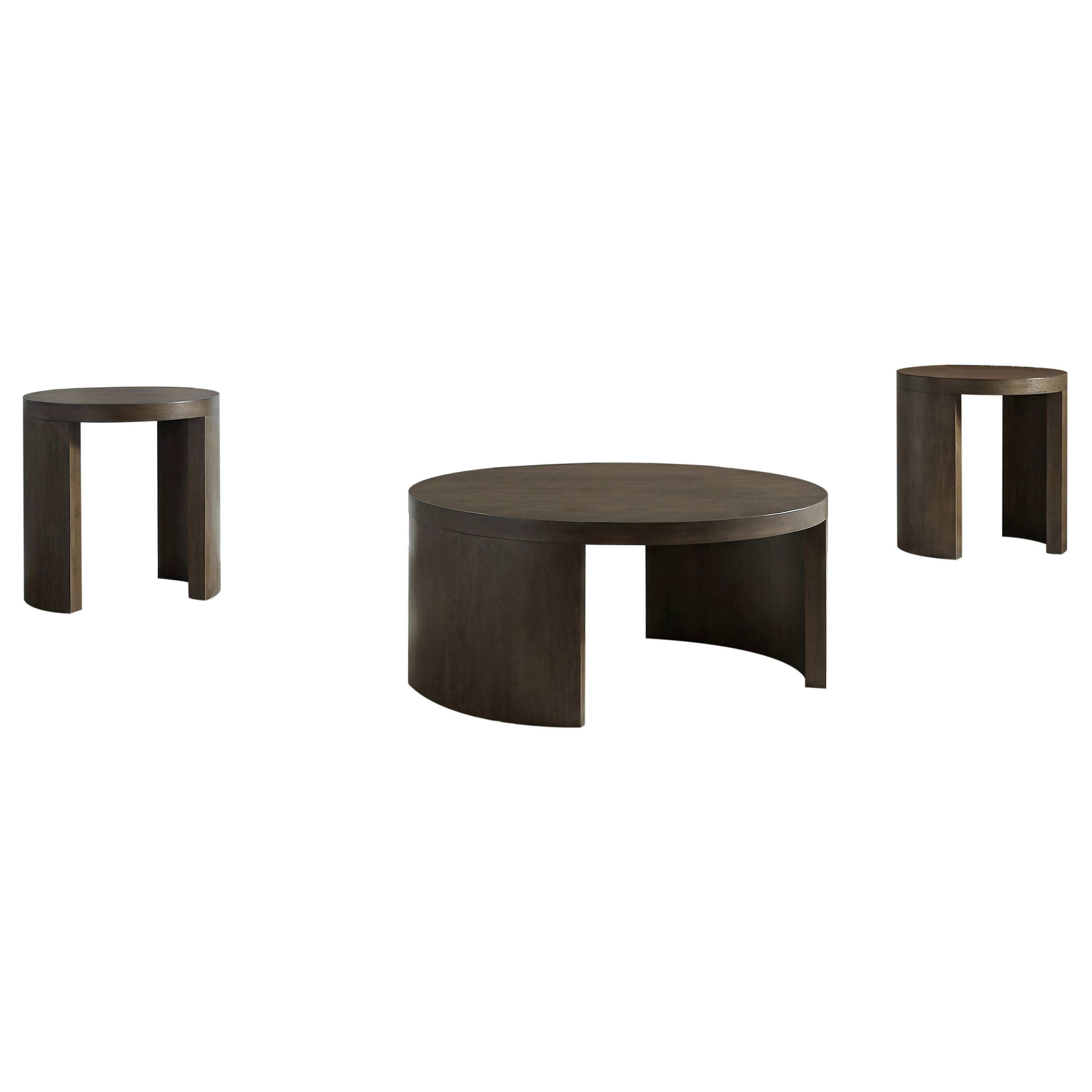 Sweeney 3-piece Coffee and End Occasional Table Set Dark Walnut — view 2