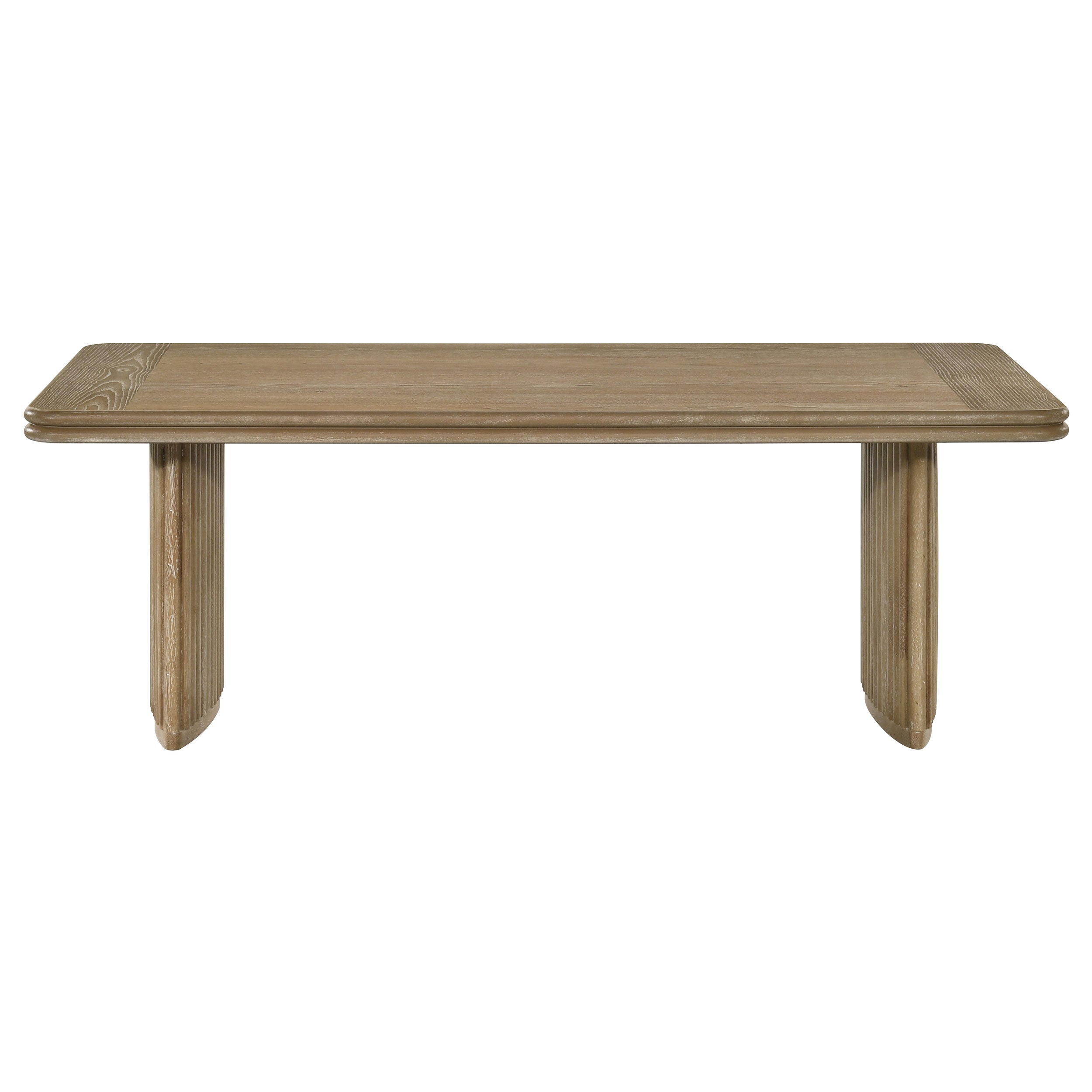 Adina Rectangular Wood Coffee Table Distressed Light Brown — view 3