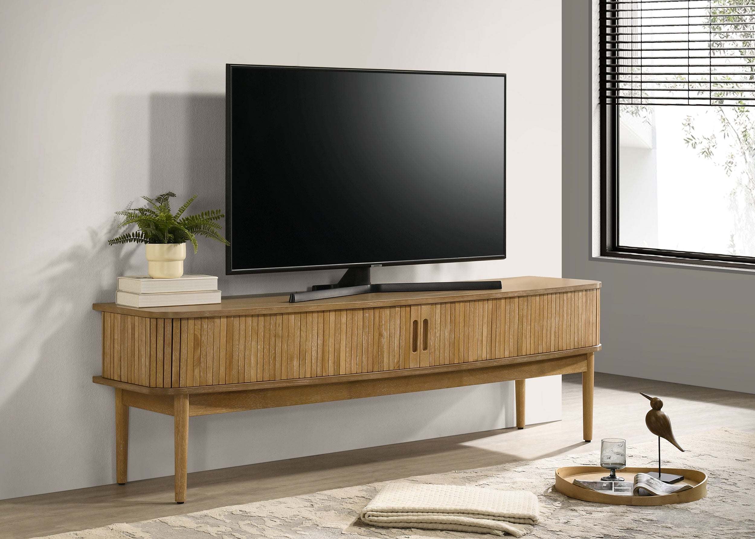 Croyden 71-inch TV Stand Media Console Weathered Natural — view 2