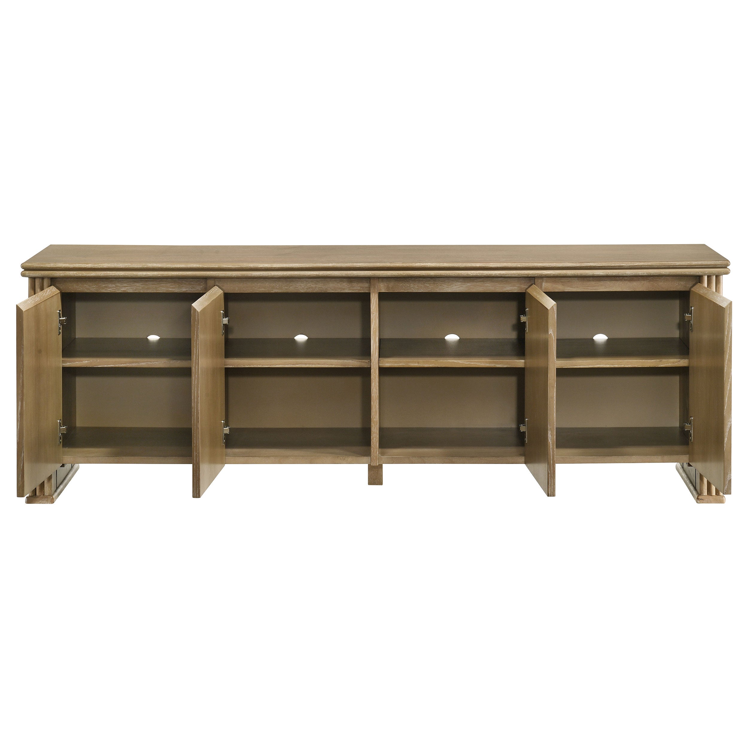 Adina 70-inch TV Stand Media Console Distressed Light Brown — view 4