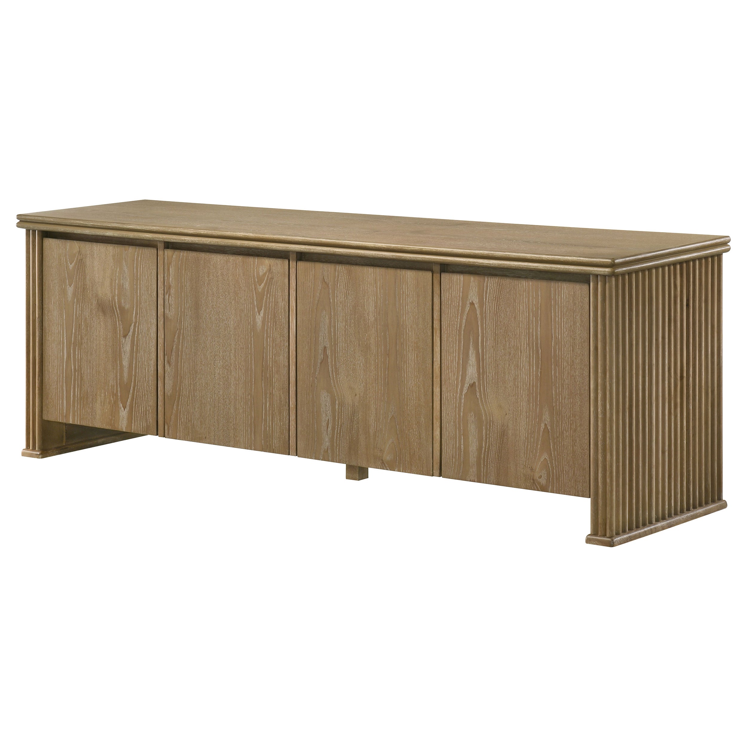 Adina 70-inch TV Stand Media Console Distressed Light Brown — view 5