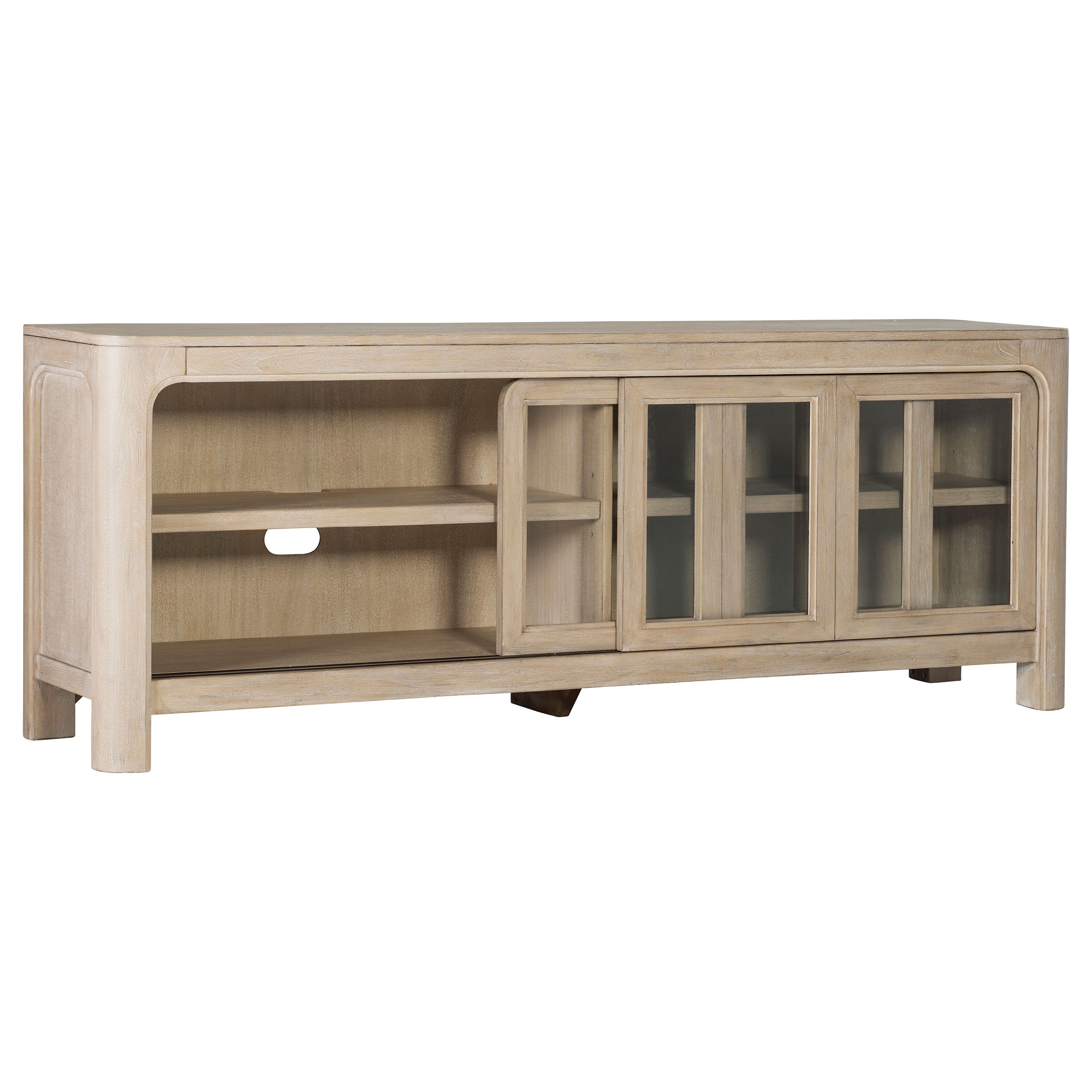 Solano 71-inch 2-door TV Stand Media Console Weathered Mango — view 3