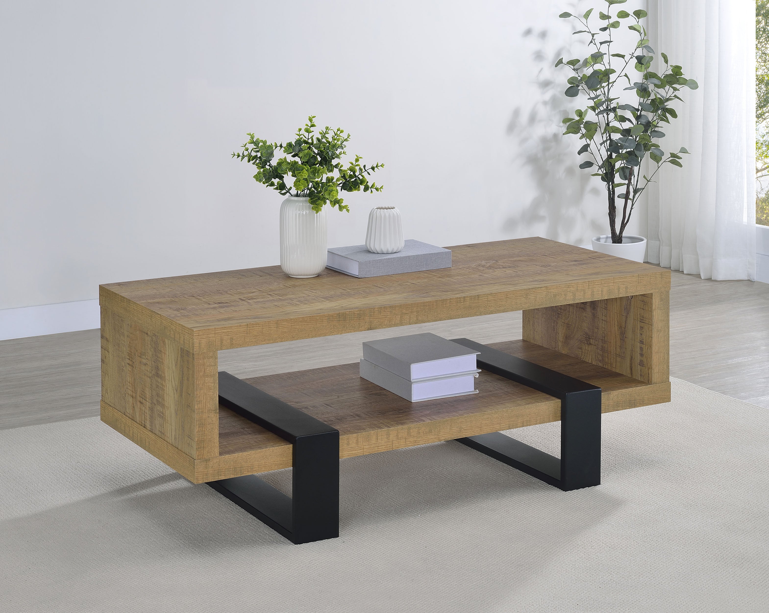 Dinard Engineered Wood Cocktail Coffee Table Mango — view 2
