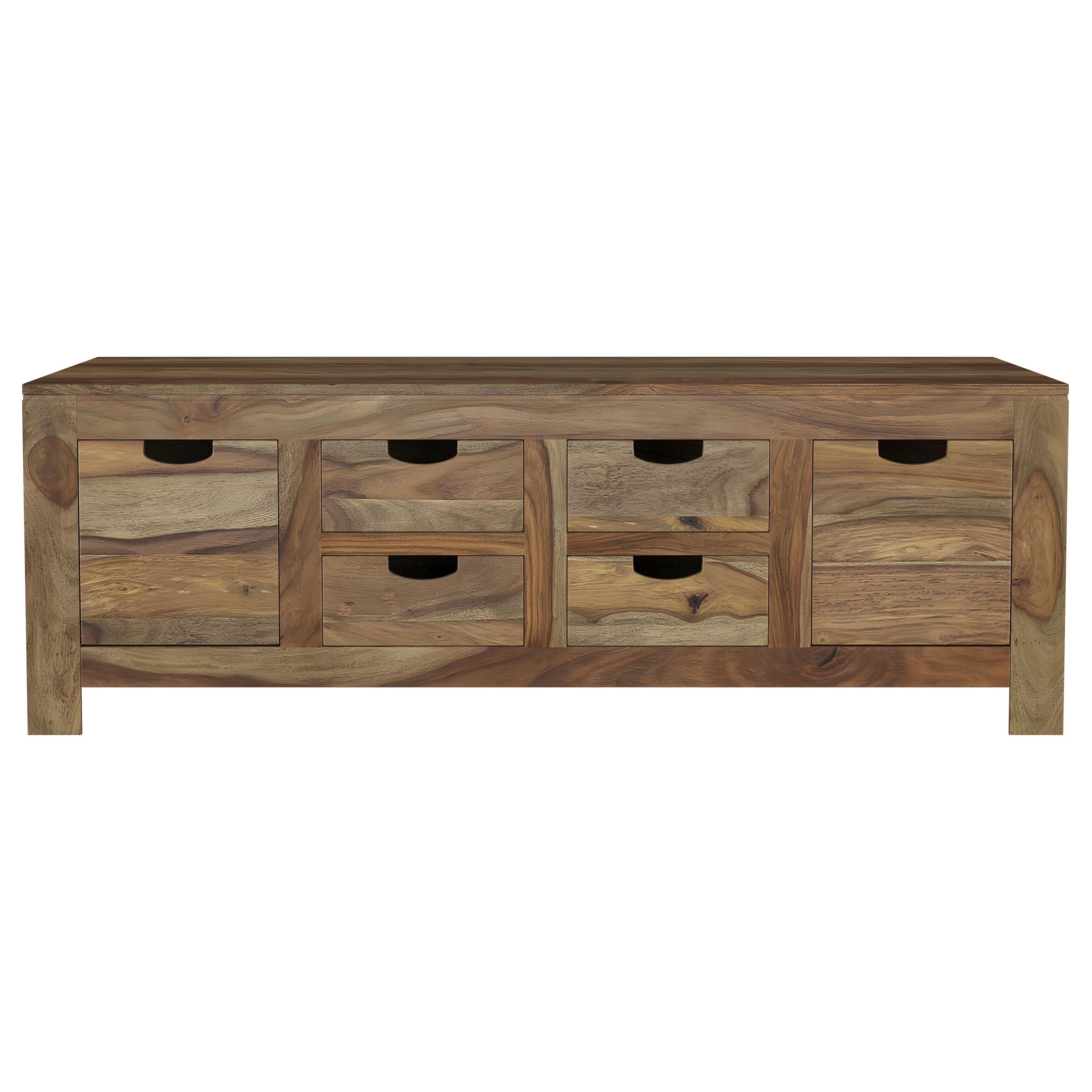 Esther 6-drawer Solid Wood Coffee Table Natural Sheesham — view 3