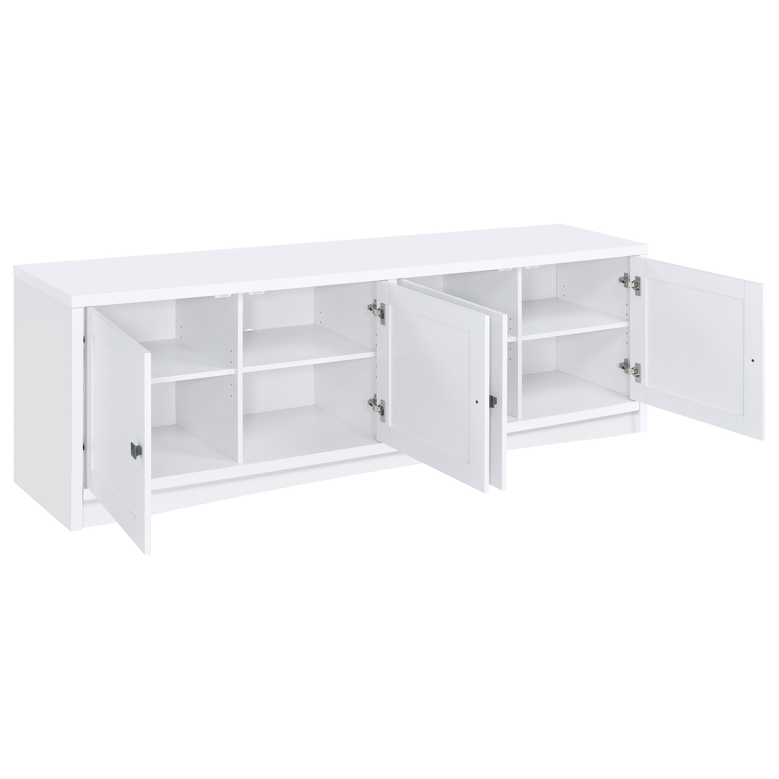 Laughlin 4-door Engineered Wood 78-inch TV Stand White — view 3