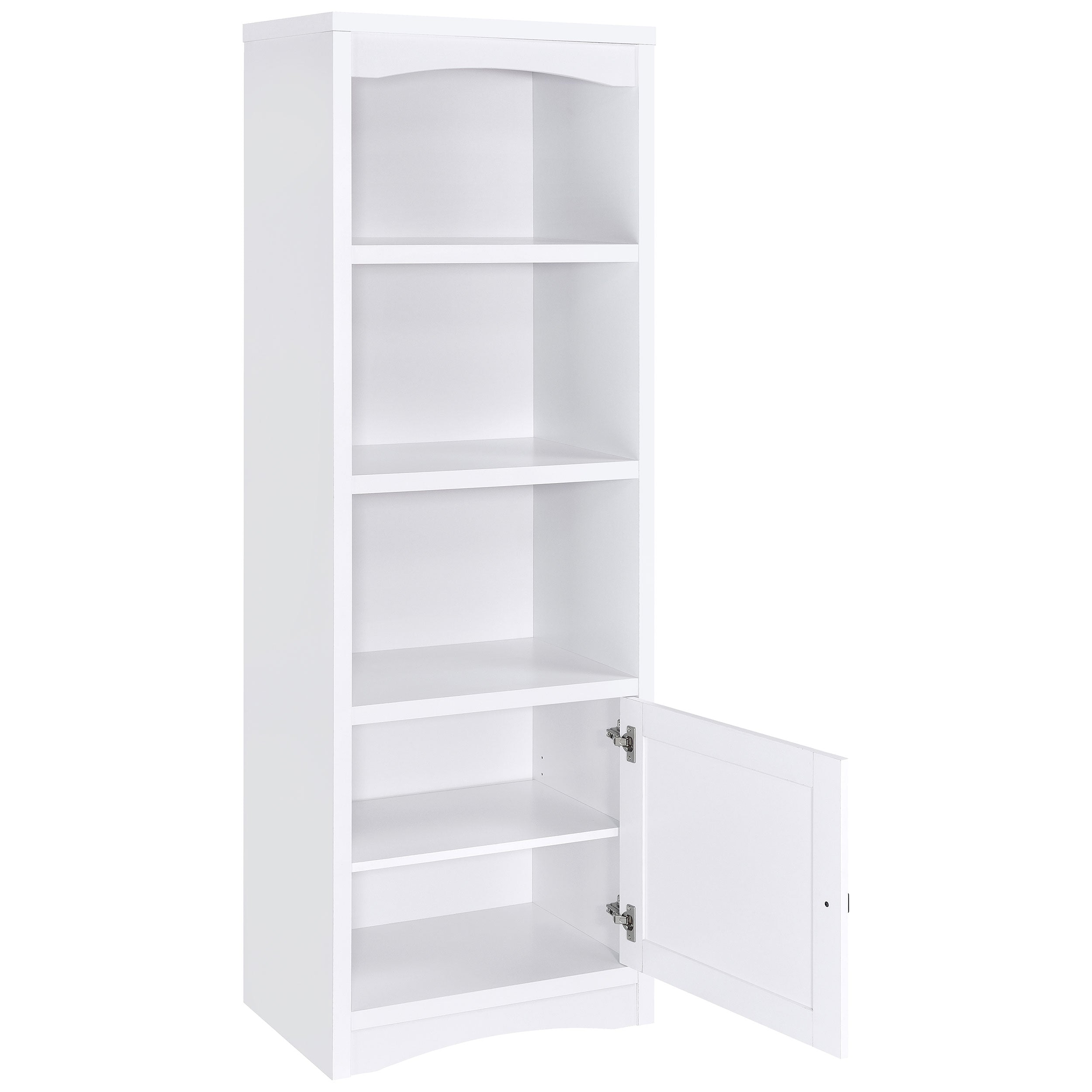 Laughlin 4-shelf Engineered Wood Media Tower White — view 3
