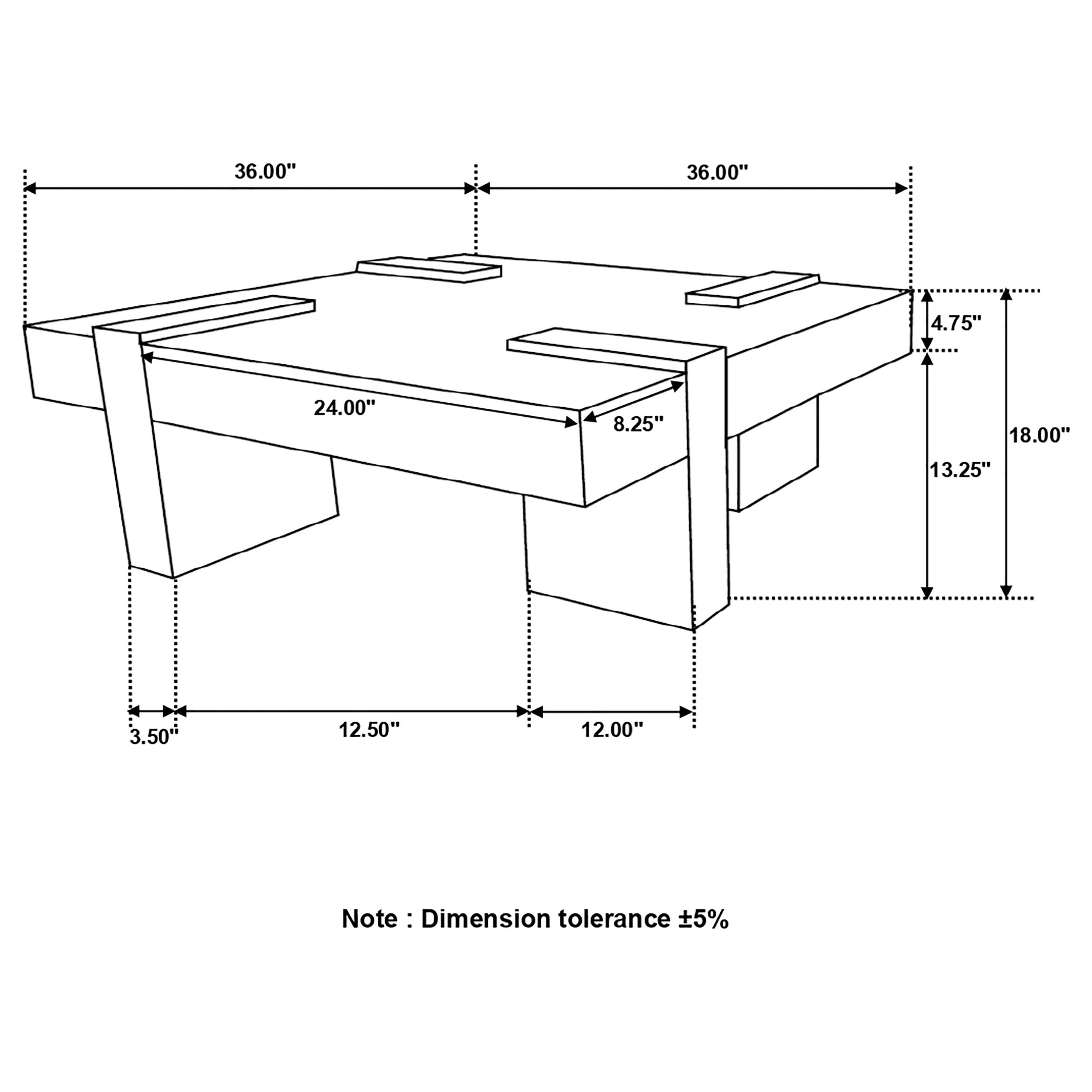 Samira Square Solid Wood Coffee Table Natural Sheesham — view 14
