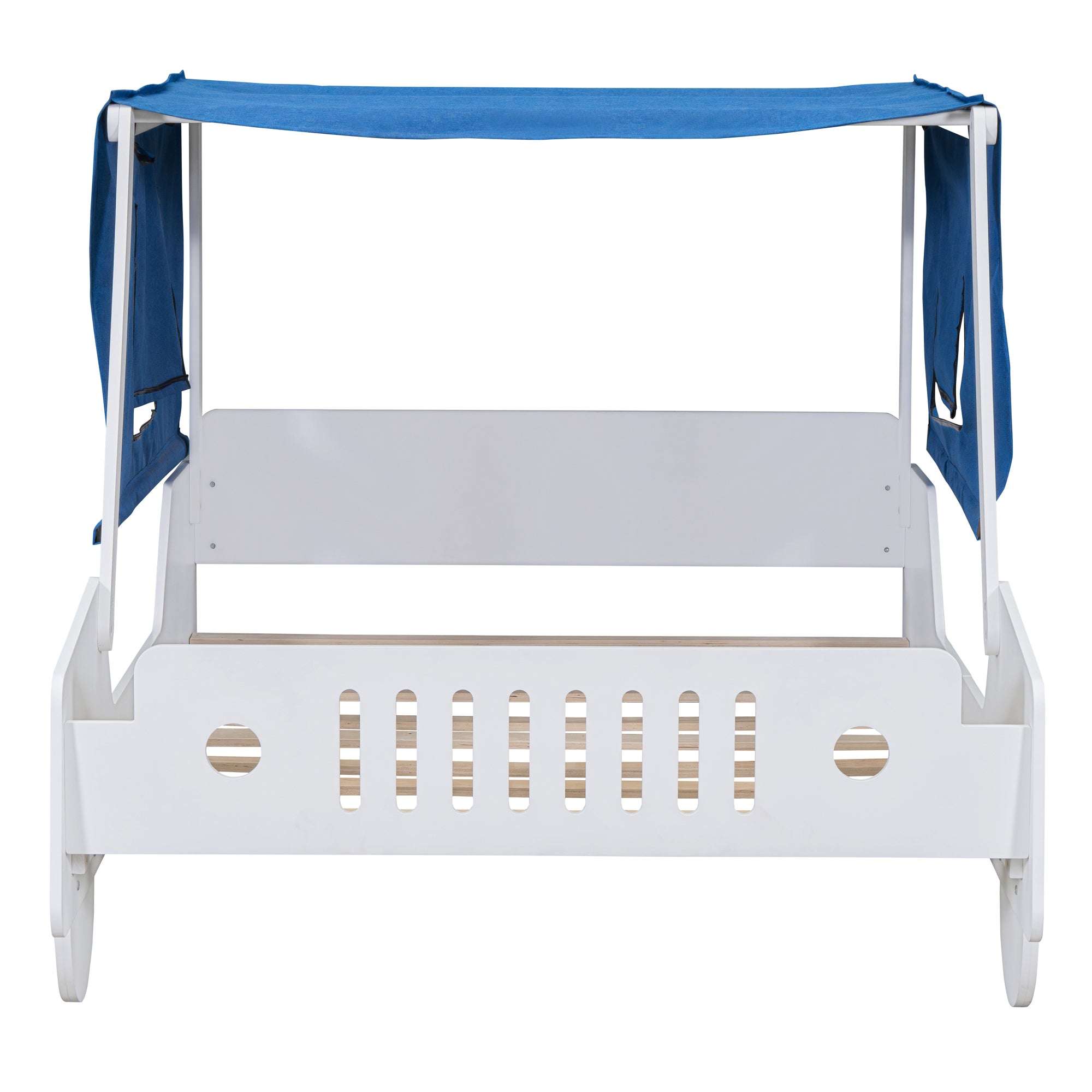 Full Size Car Shaped Bed with Tents,White - Atlantic Fine Furniture Melbourne FL