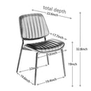 Dining Chairs (Set of 2) Mid-Century Modern Retro Faux Leather Chair With Walnut Bentwood Back Upholstered Seat Metal Legs Adjustable Foot For Kitchen Dining Room Chairs