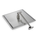 Luxury Rain Shower Head With Adjustable Arm, 10" Square, Stainless Steel - Brushed Nickel
