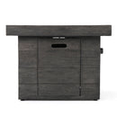 Anchorage - Wood Square Fire Pit 40, 000 Btu - Gray