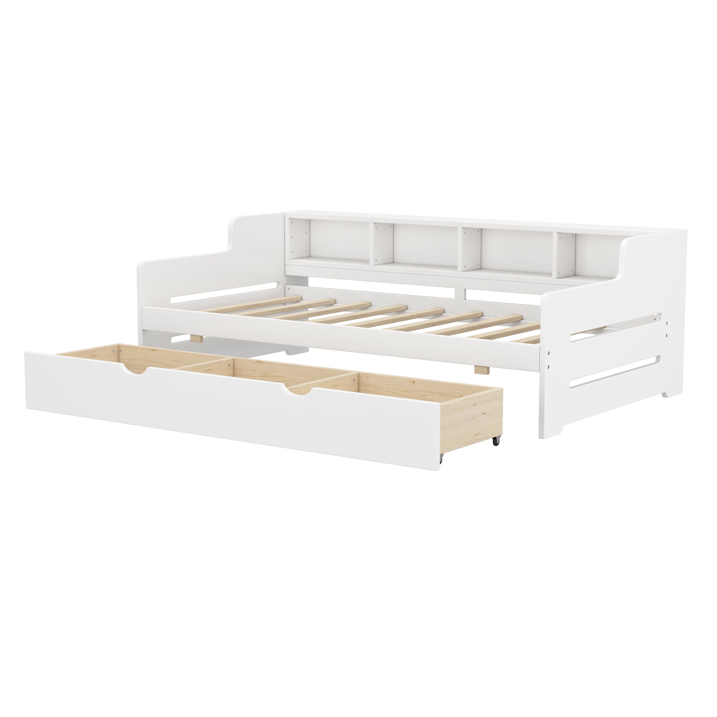 Twin Size Wooden Day Bed with 3 Trawers for Guest Room, Small Bedroom, Study Room, White - Atlantic Fine Furniture Melbourne FL