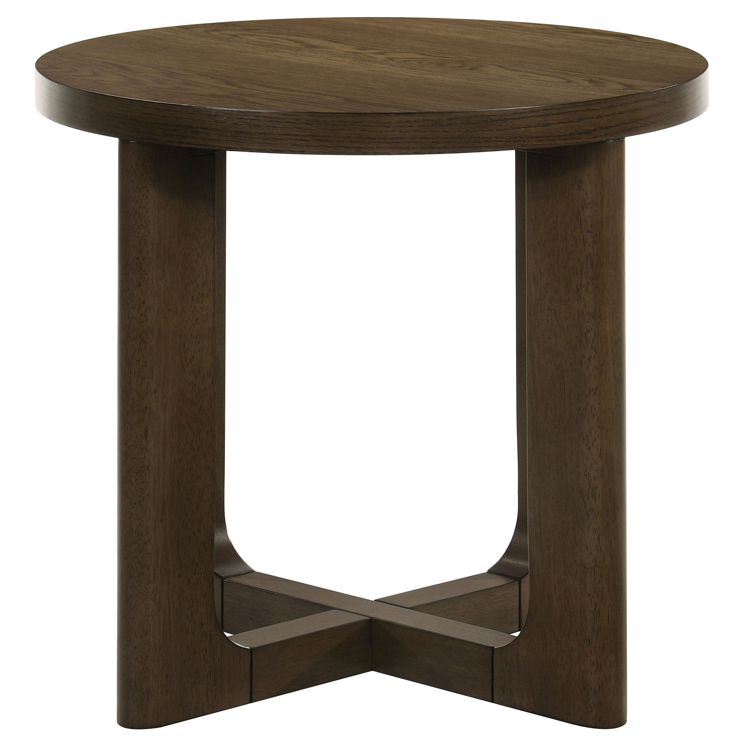 Kessler 2-piece Round Sculptural Wood Coffee Table Set Brown — view 5