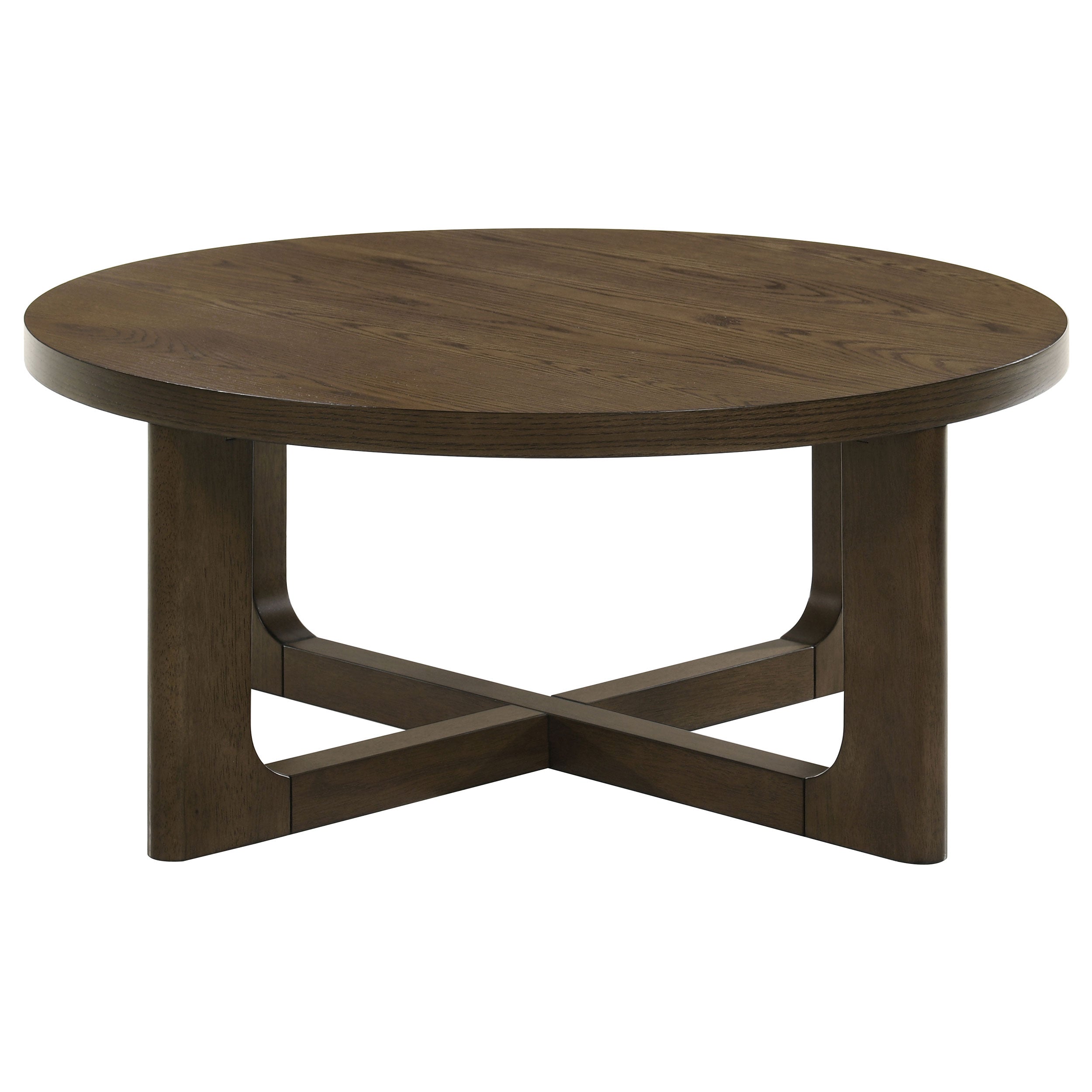 Kessler 3-piece Round Sculptural Wood Coffee Table Set Brown — view 8