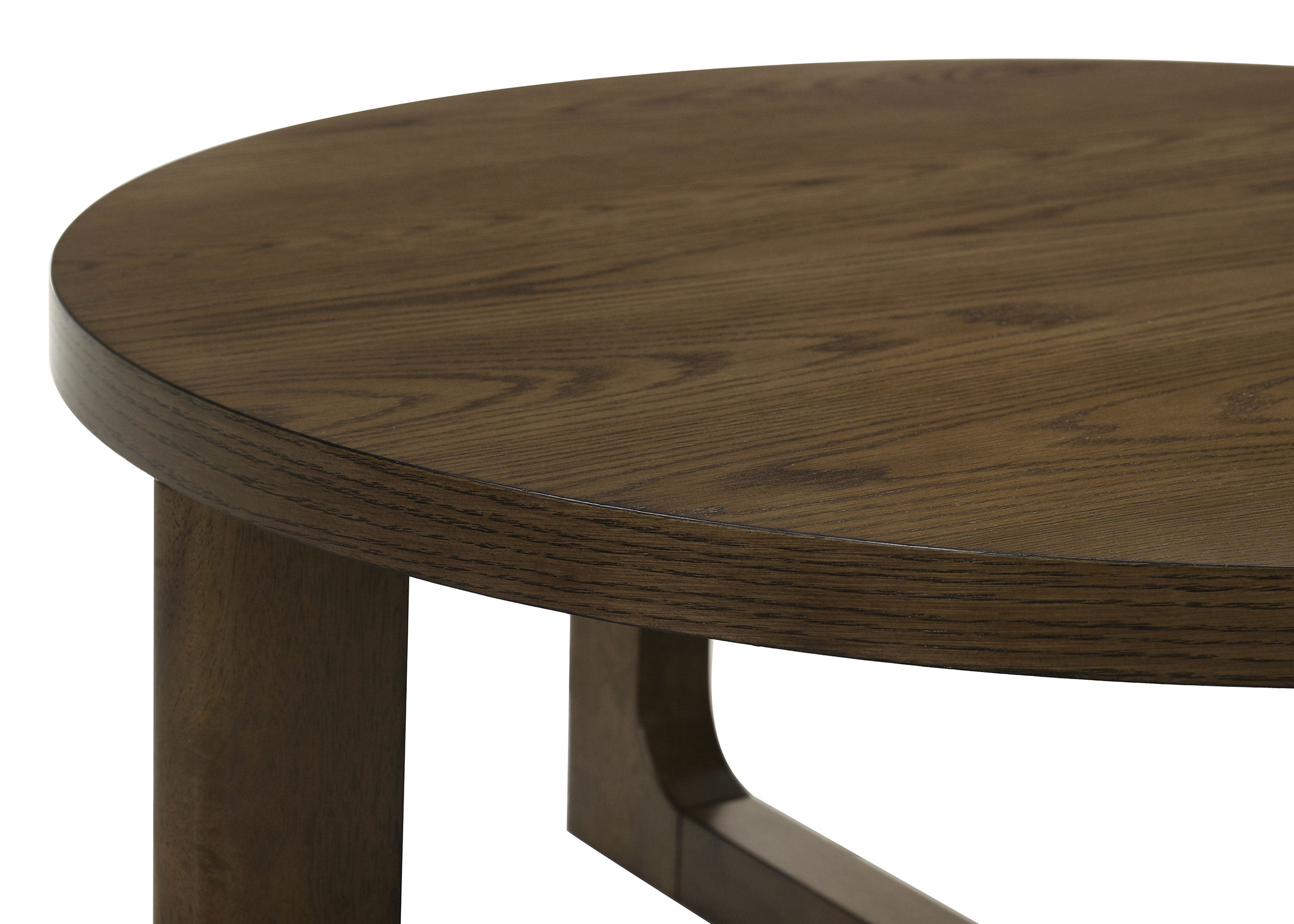 Kessler Round Sculptural Wood Coffee Table Brown — view 6